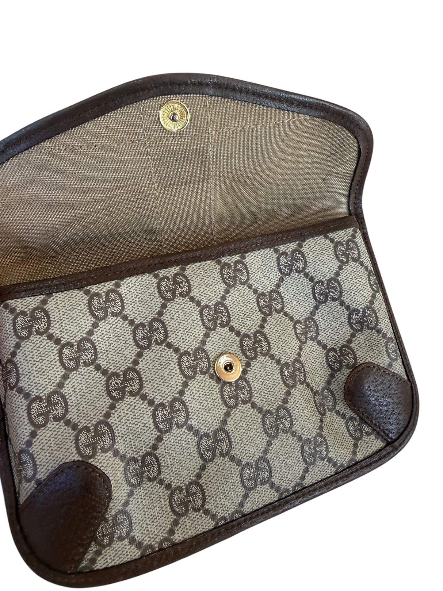 Gucci Vintage Supreme Coated Canvas Sherry Line Pouch