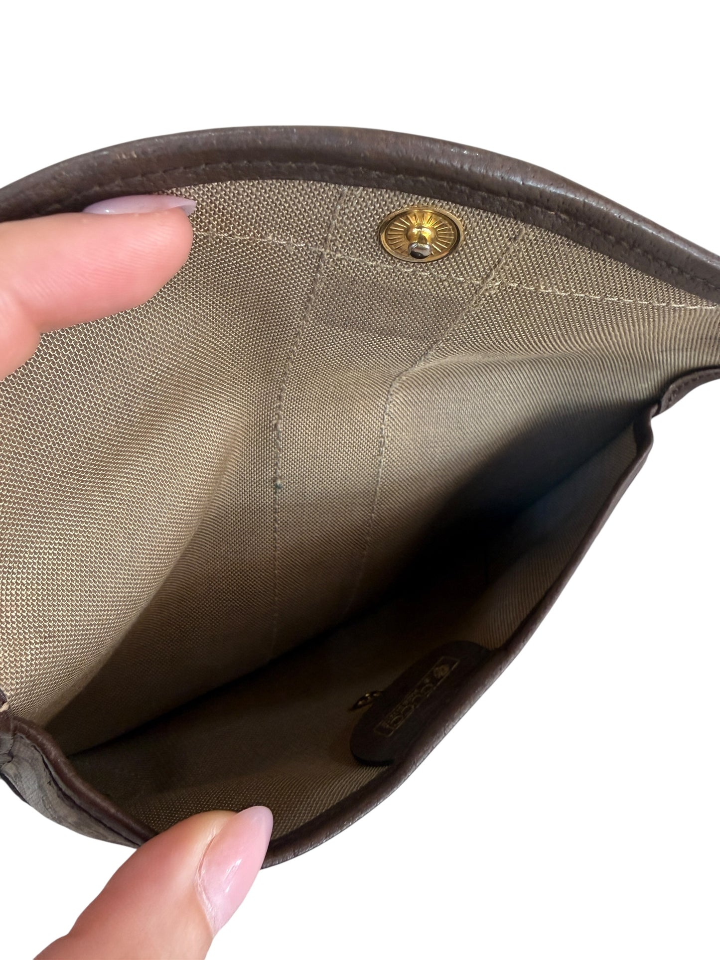 Gucci Vintage Supreme Coated Canvas Sherry Line Pouch