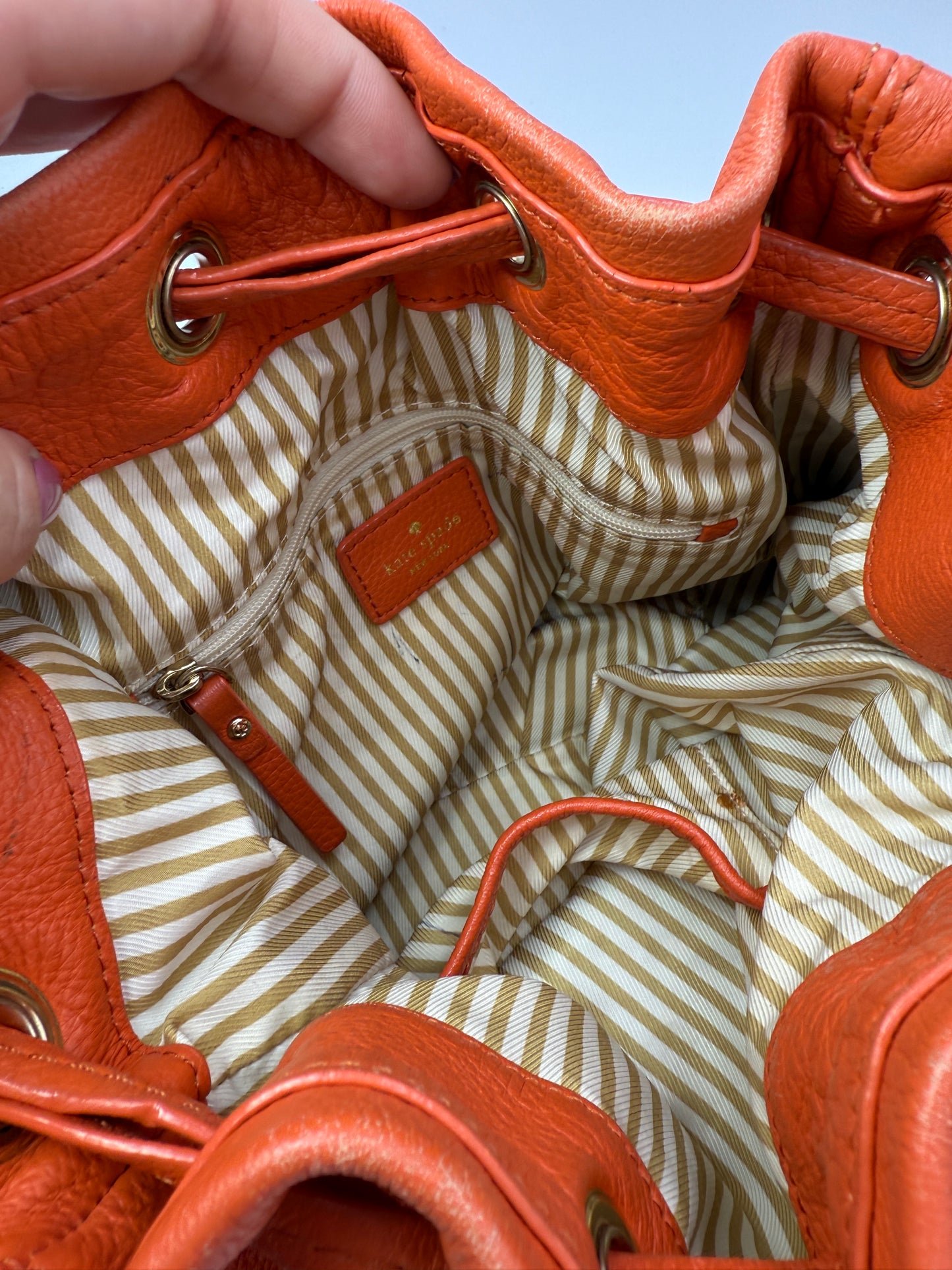 Kate Spade Burnt Orange Bucket Bag