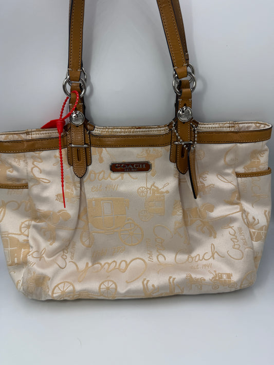 Coach Ivory Horse And Carriage Shoulder Bag