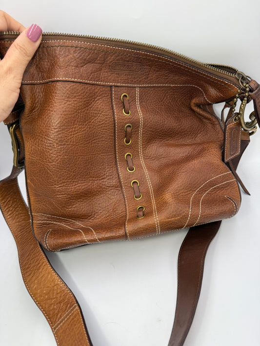 Coach Brown Leather Bucket Shoulder Bag