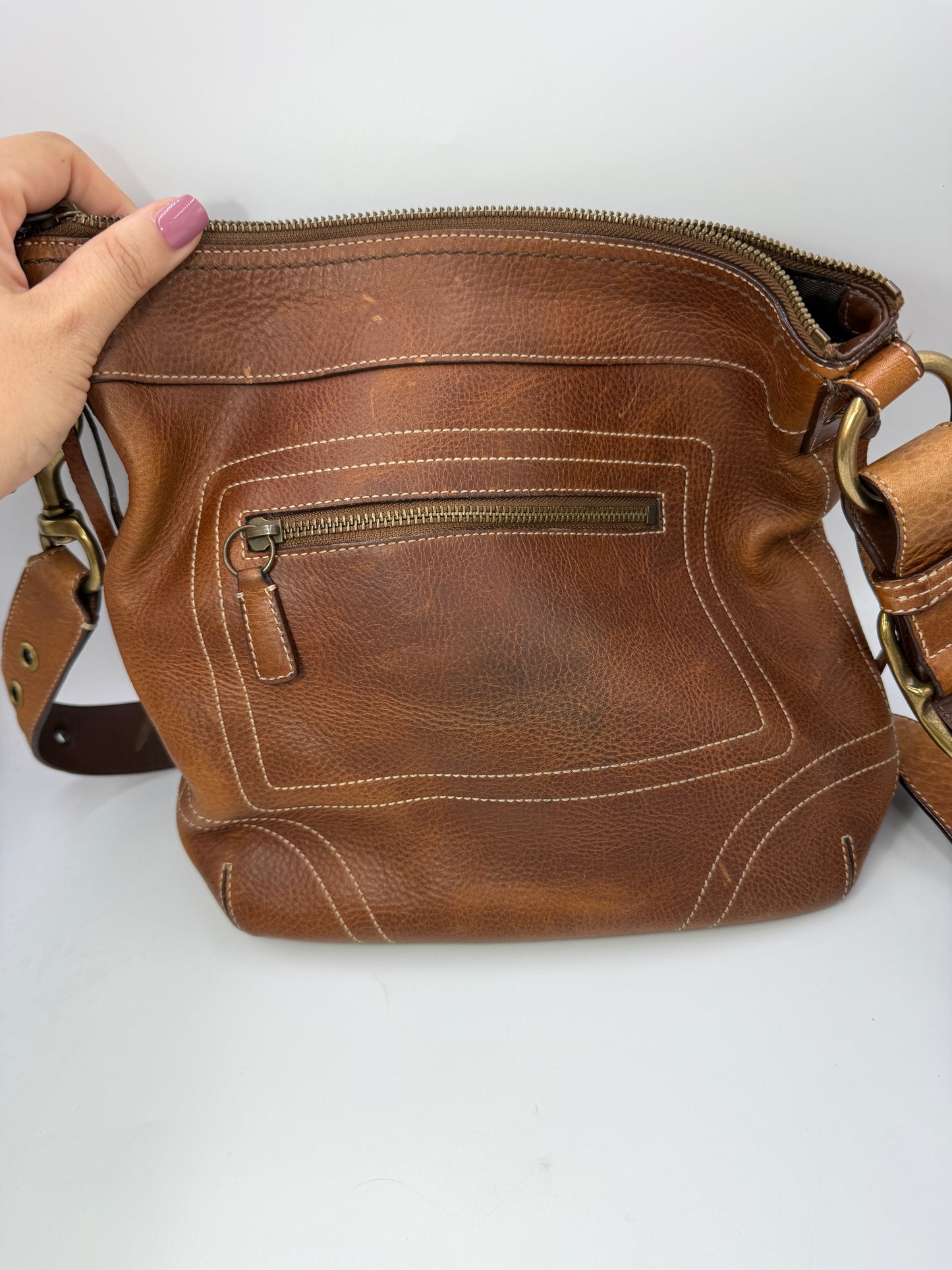 Coach Brown Leather Bucket Shoulder Bag