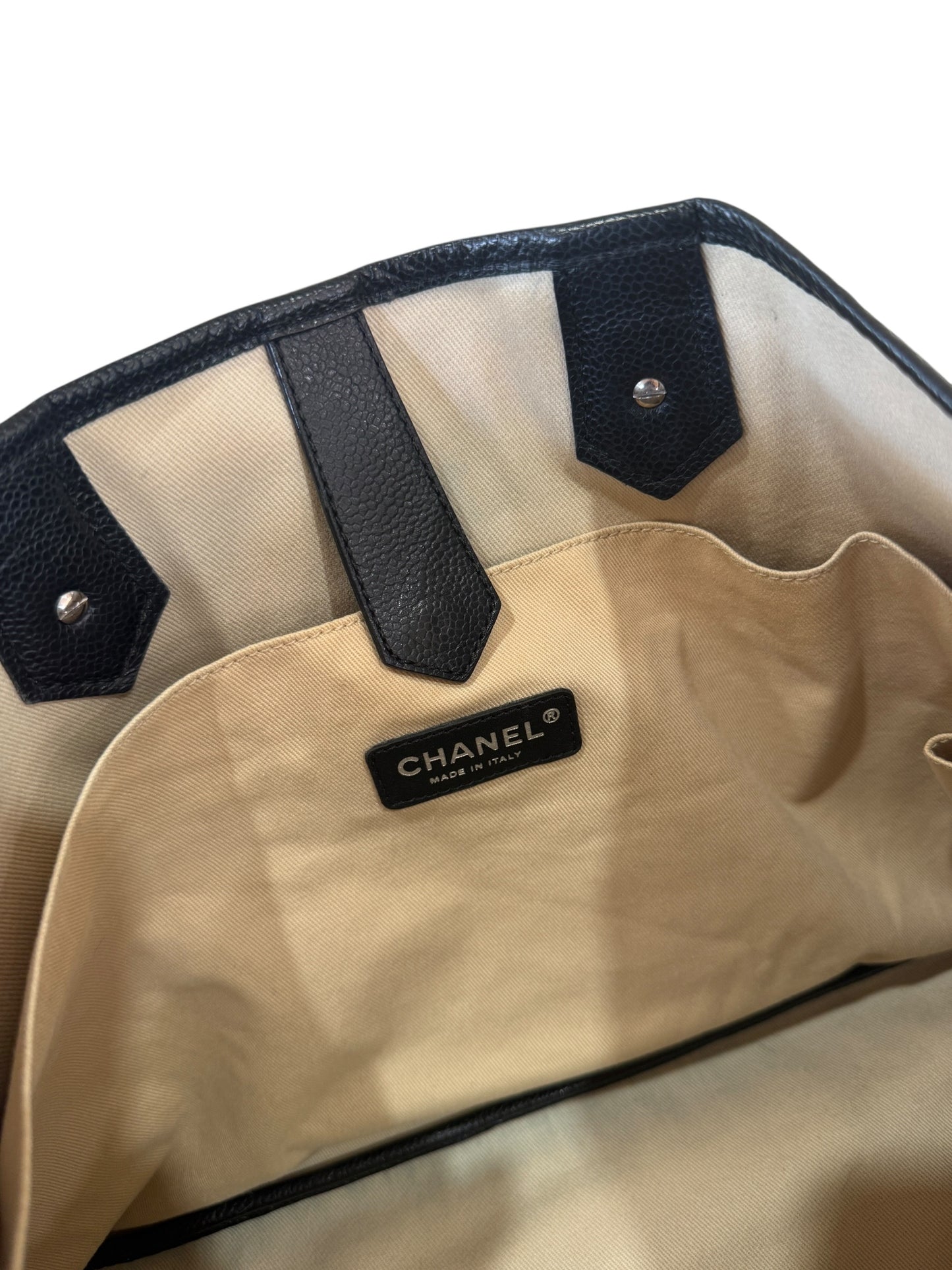 Chanel Deauville Train Graphic Coated Canvas Tote