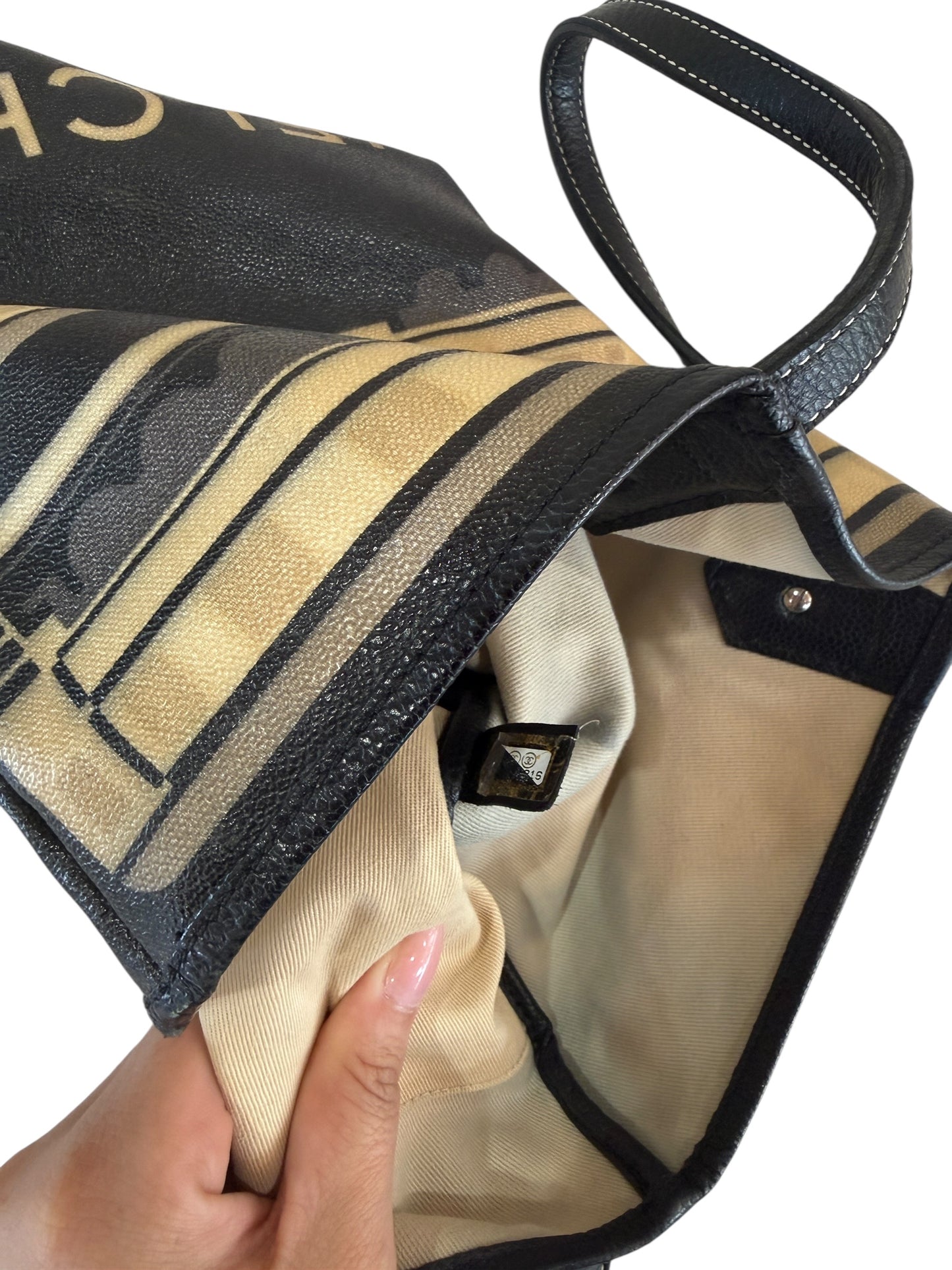 Chanel Deauville Train Graphic Coated Canvas Tote