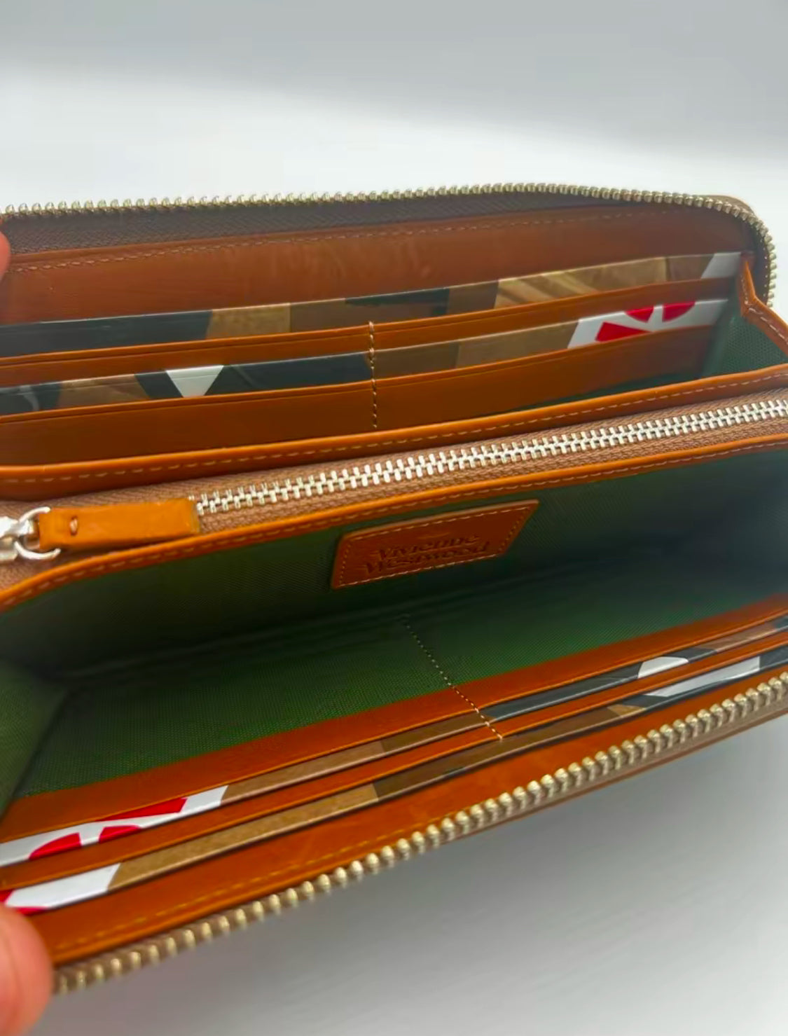 Vivienne Westwood Coated Canvas Caution Long Zippy Wallet