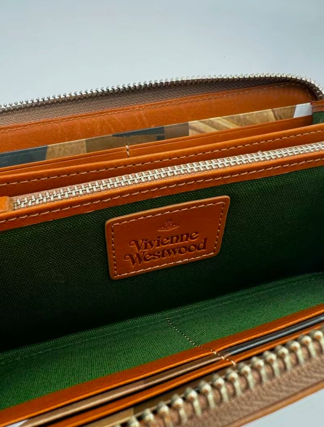 Vivienne Westwood Coated Canvas Caution Long Zippy Wallet