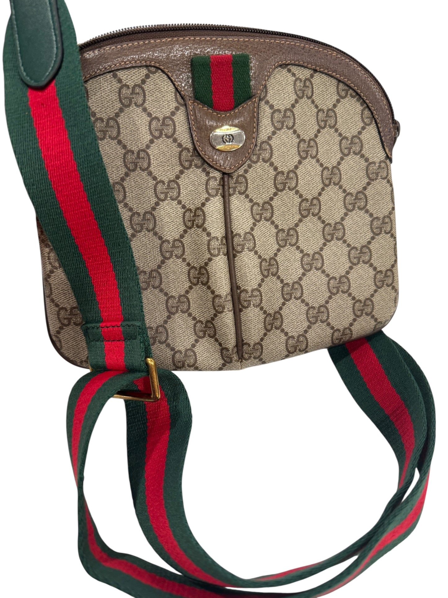 Gucci Sherry Line GG Supreme Canvas Crossbody Bag With Unbranded Strap