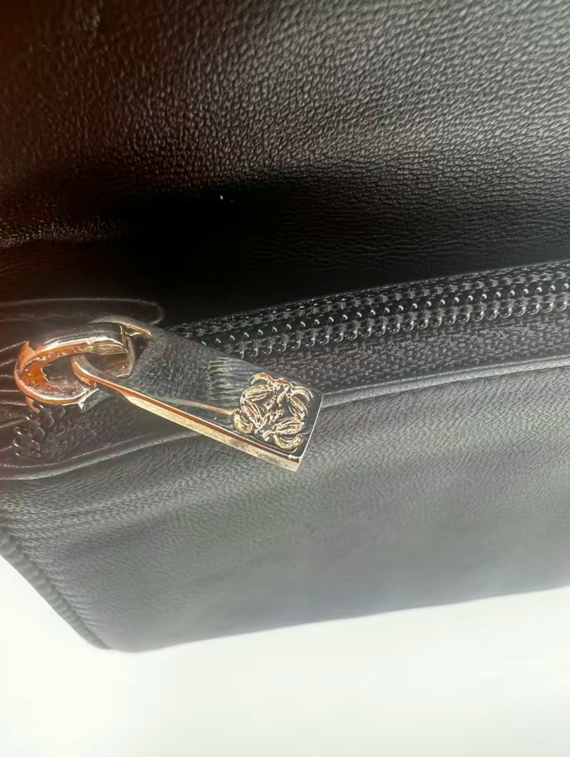 Loewe Black Leather Long Wallet Full Inclusion