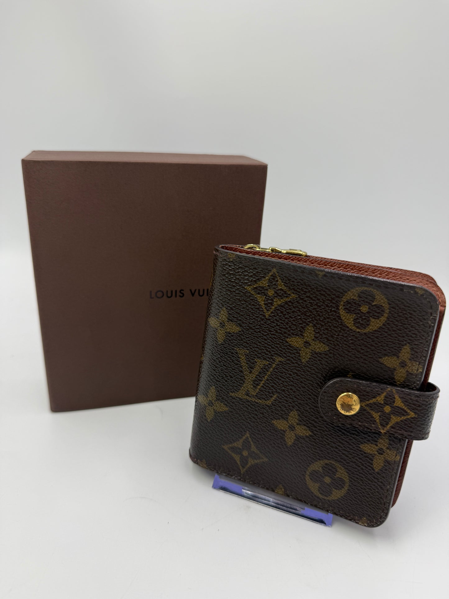 Louis Vuitton Monogram Compact Zippy Wallet With Box MI0012