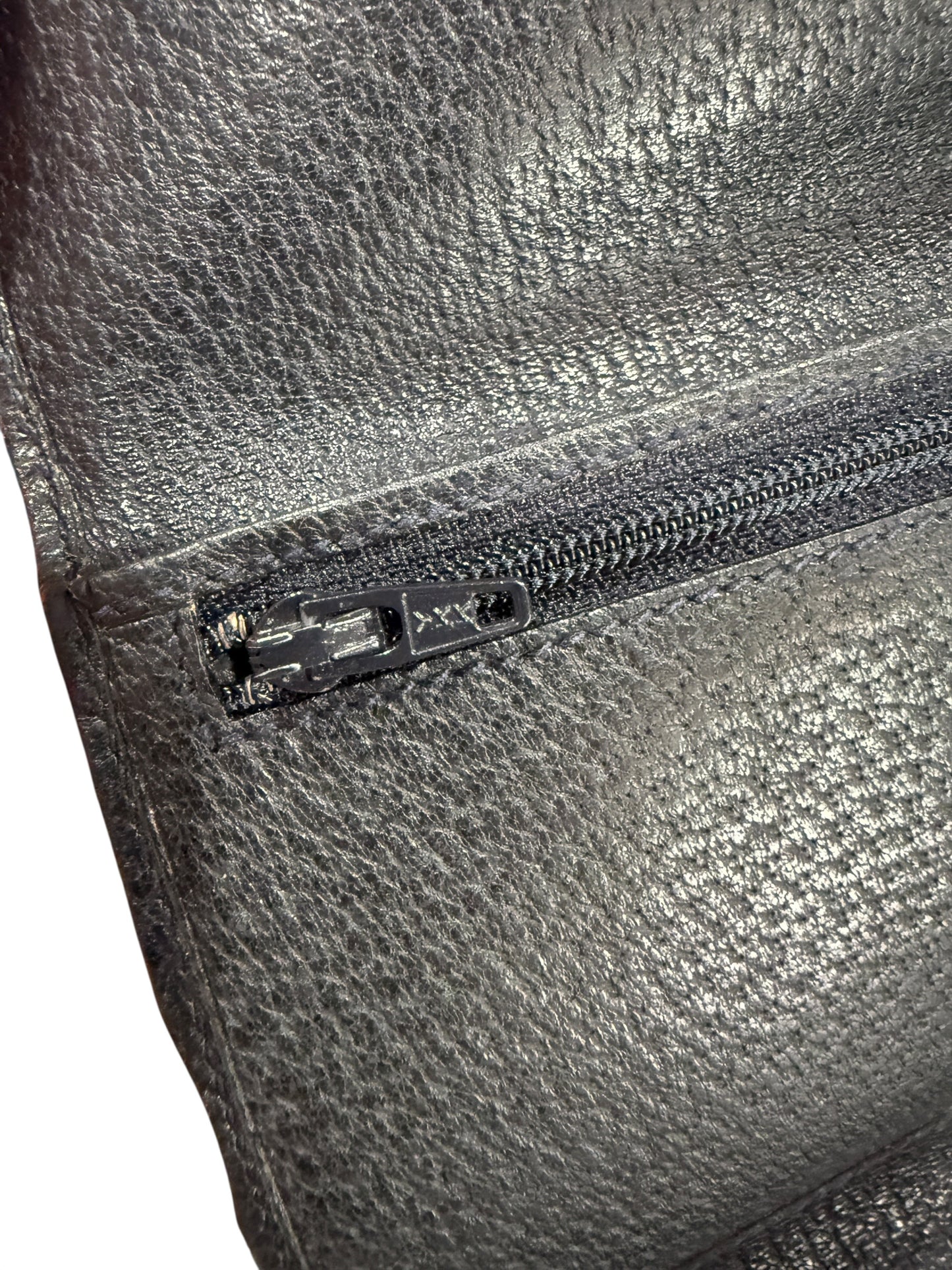 Gucci Navy Guccissima Coated Canvas Trifold Wallet with Unbranded Chain