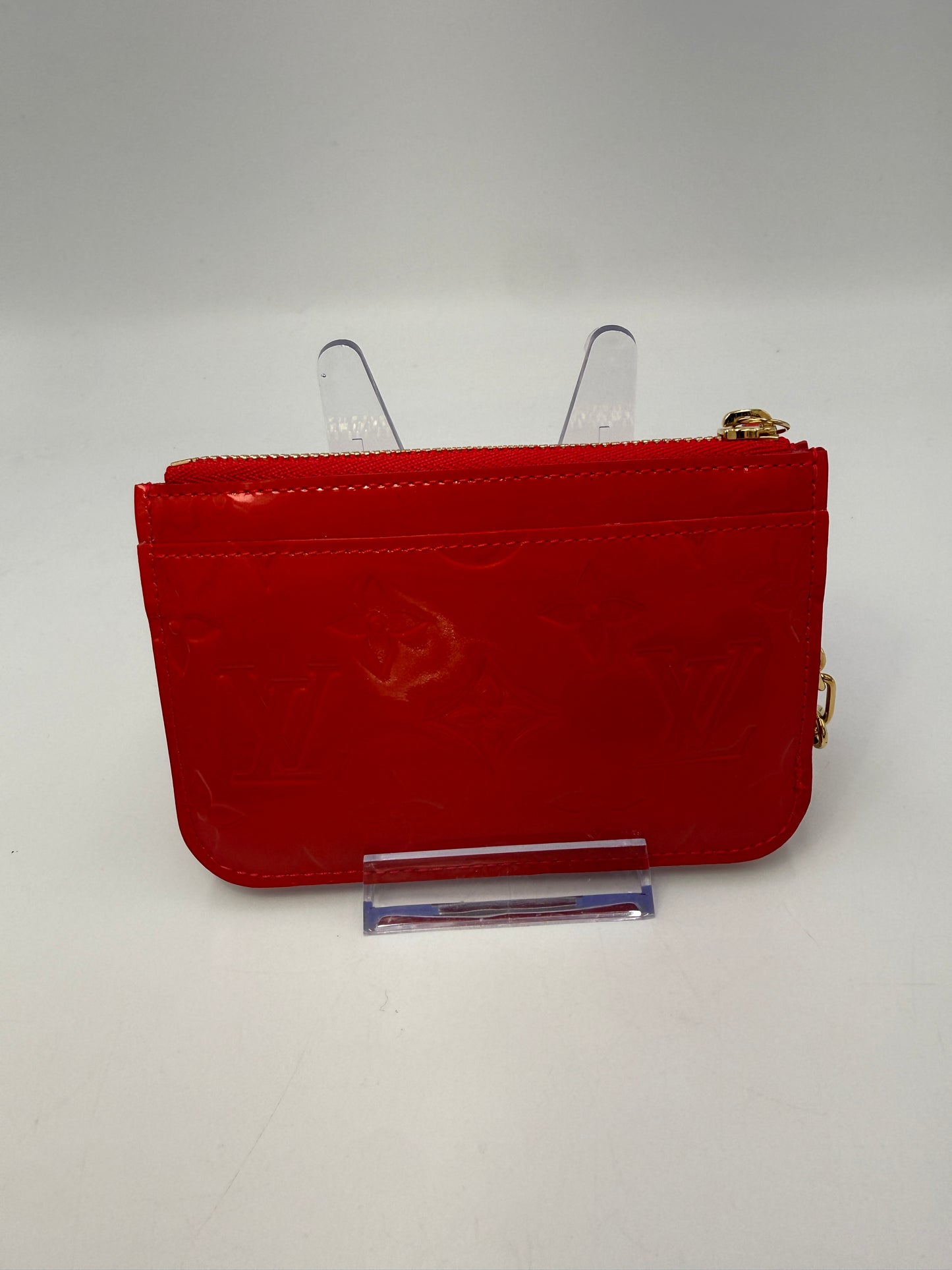 Louis Vuitton Red Coral Vernis Leather Oversized Key Cles CA1112