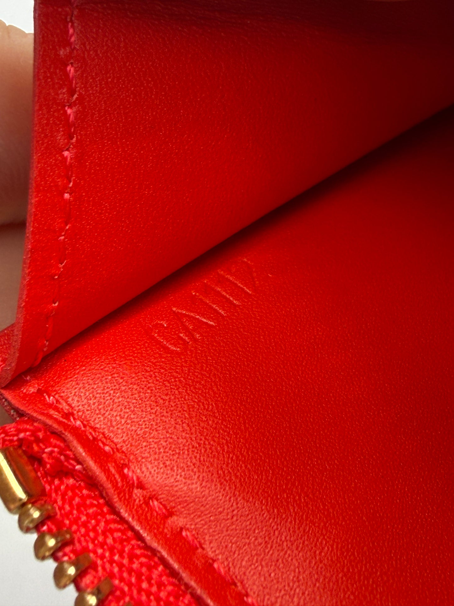 Louis Vuitton Red Coral Vernis Leather Oversized Key Cles CA1112