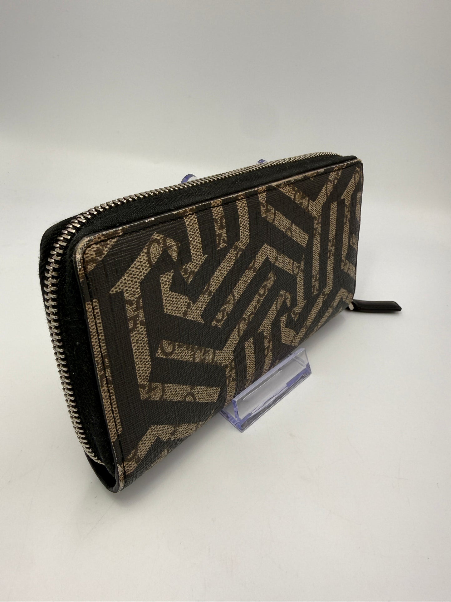 Gucci Supreme Coated Canvas Guccissima Kaleido Zippy Wallet with Box