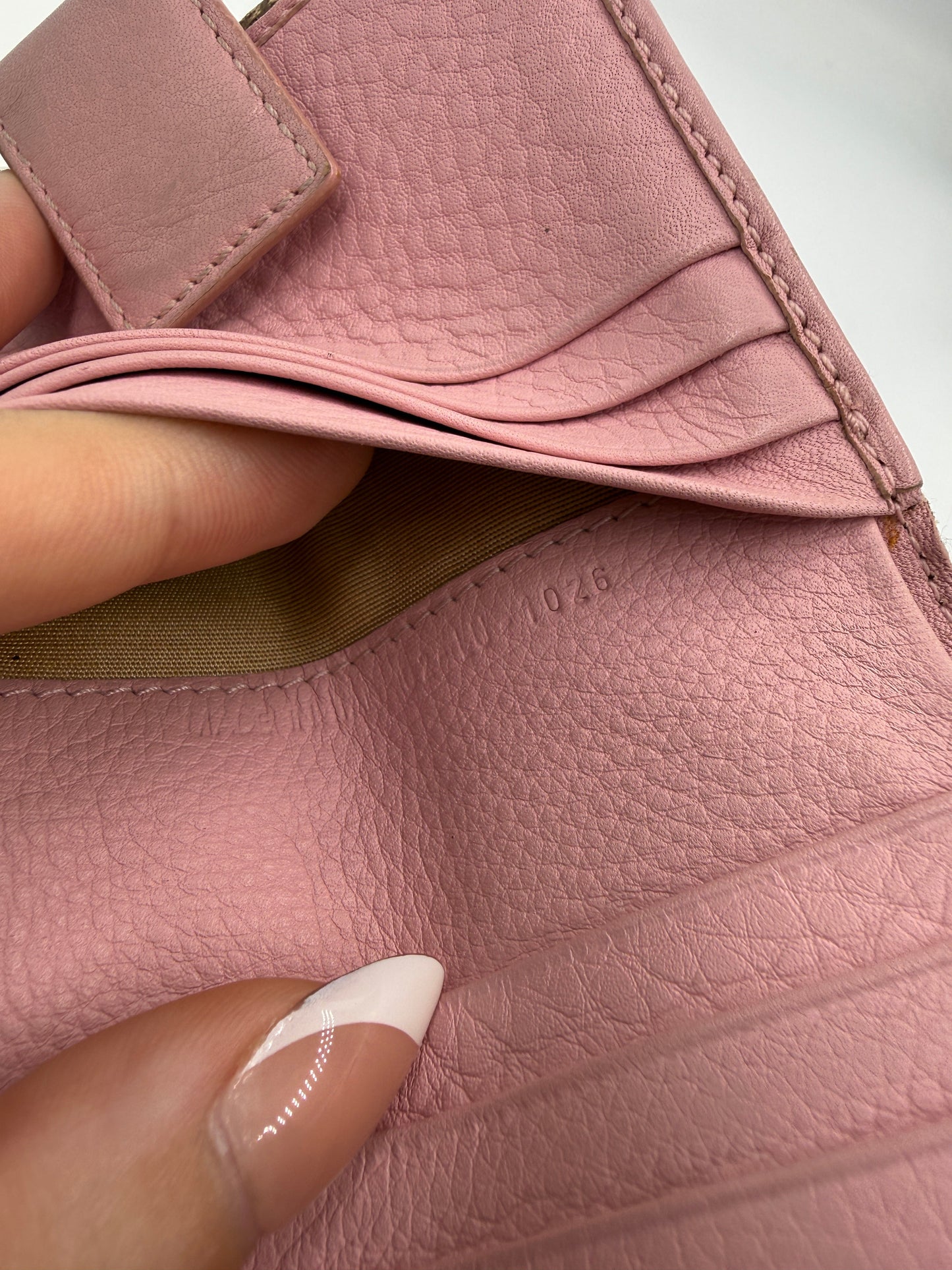 Christian Dior Vintage Pink Beige Trotter Wallet