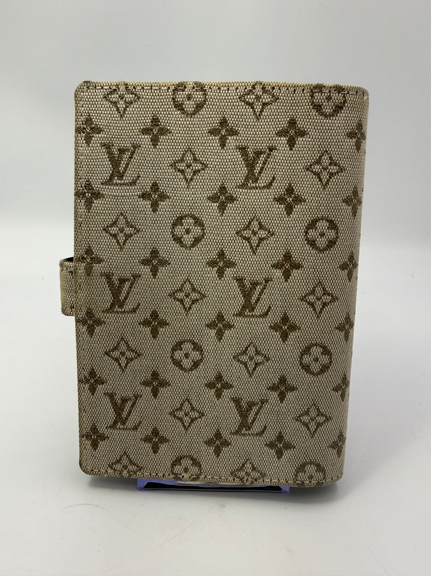 Louis Vuitton Monogram Mini Lin Tan Grey Agenda PM CA1001