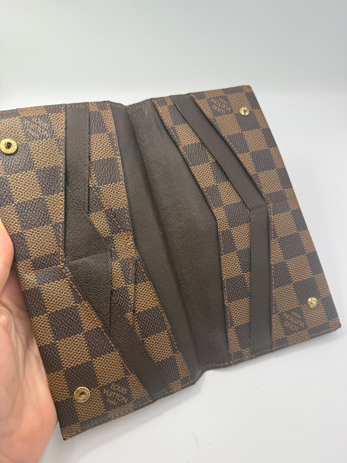 Louis Vuitton Damier Ebene Coated Canvas Origami Wallet TR4111