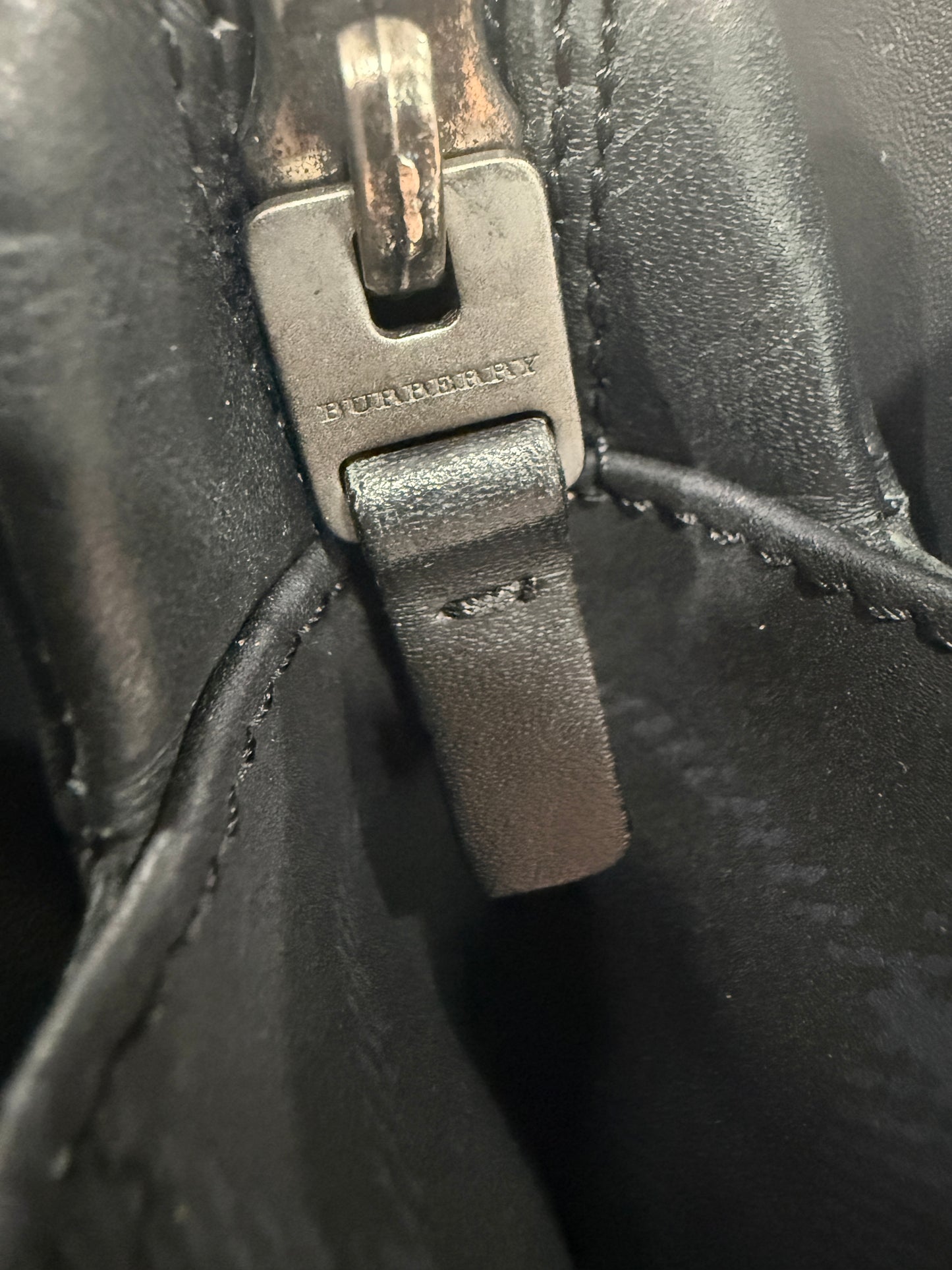 Burberry Nova Check Structured Top Handle Computer or Work Bag