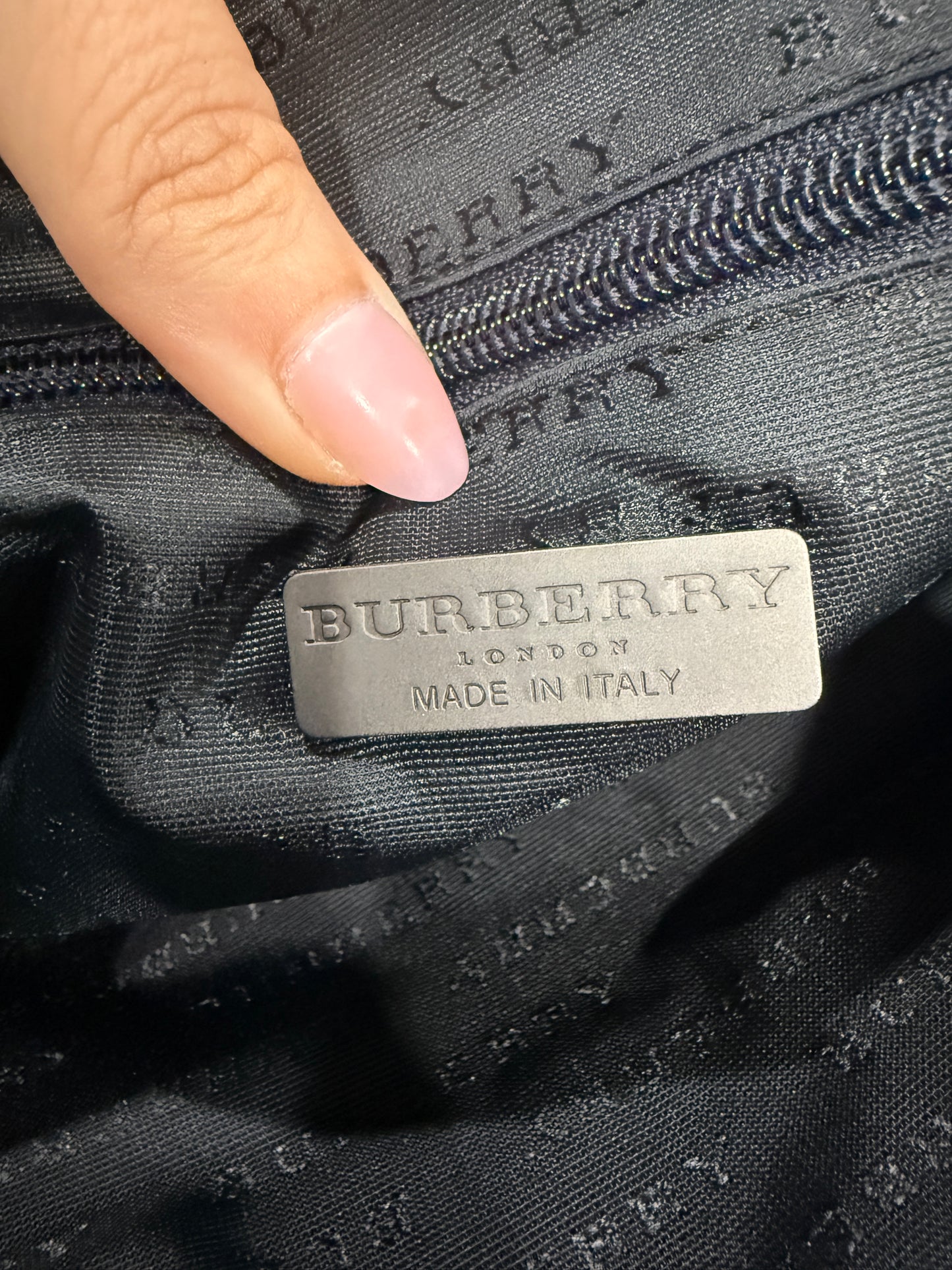 Burberry Nova Check Structured Top Handle Computer or Work Bag