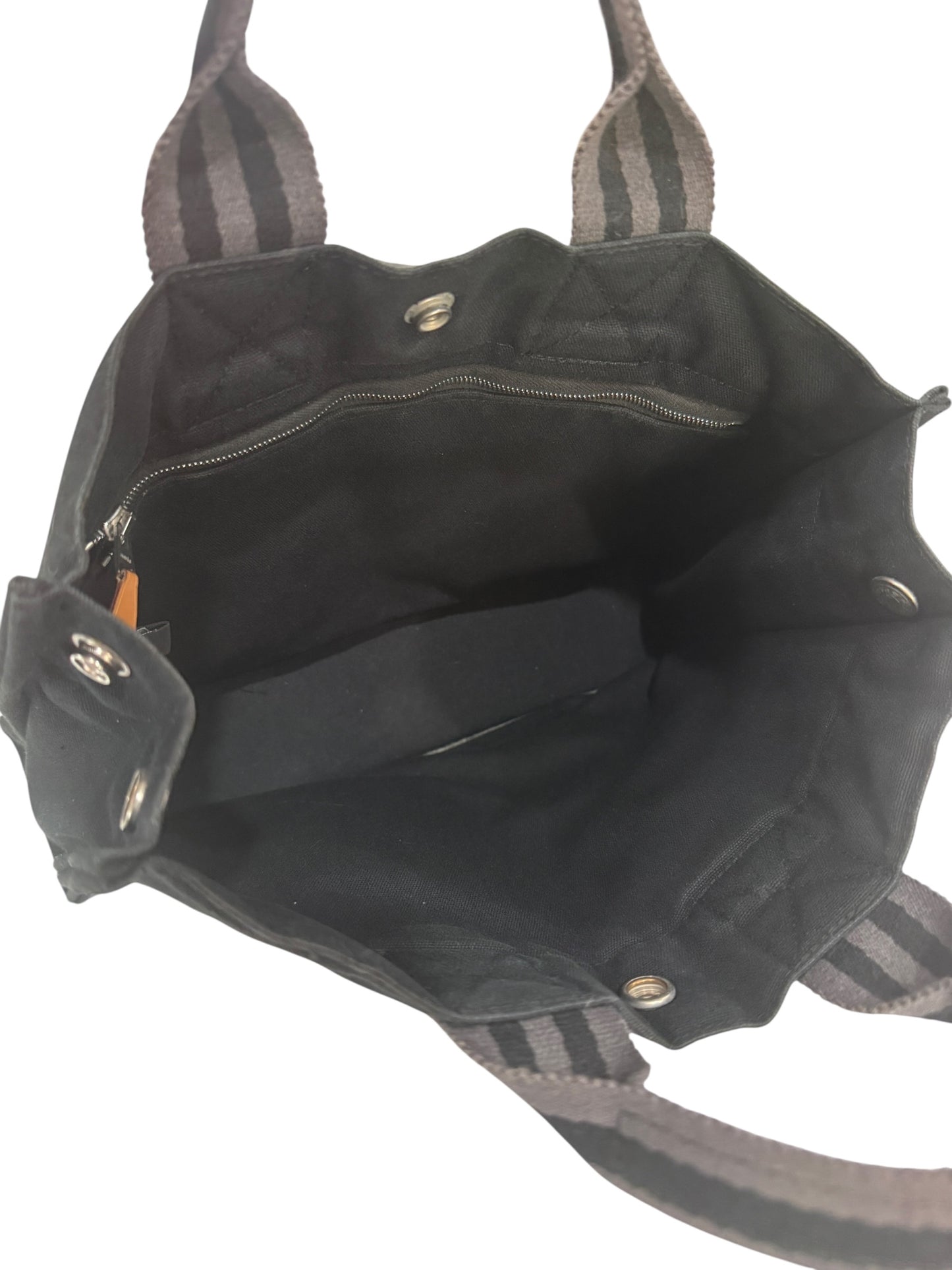 Hermès Black Canvas Fourre-Tout PM Tote Bag