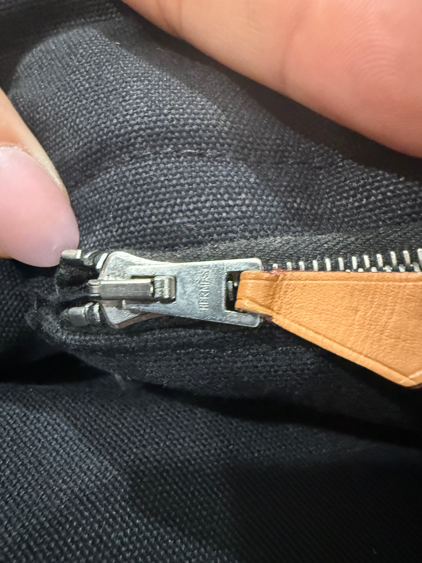 Hermès Black Canvas Fourre-Tout PM Tote Bag