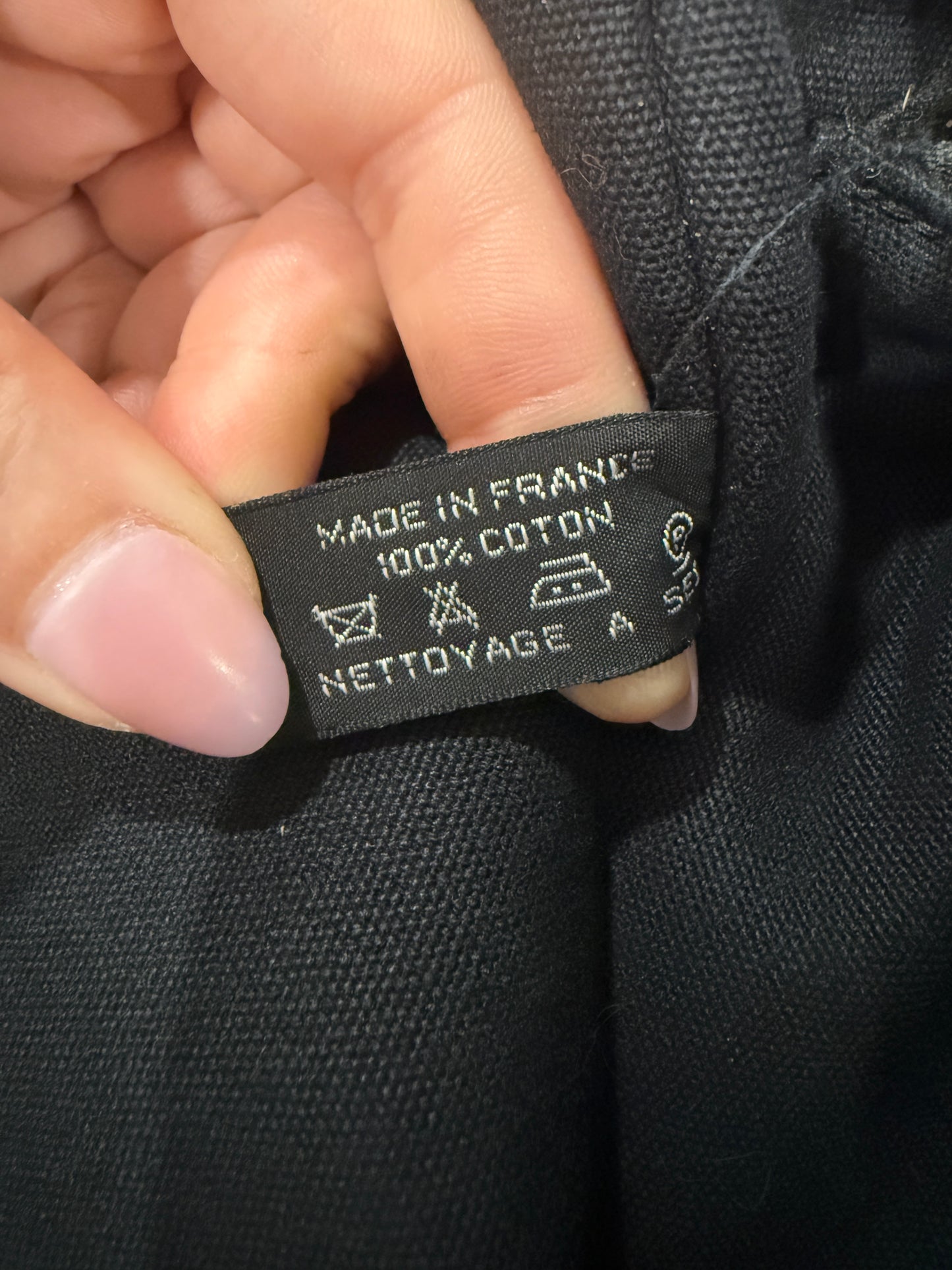 Hermès Black Canvas Fourre-Tout PM Tote Bag