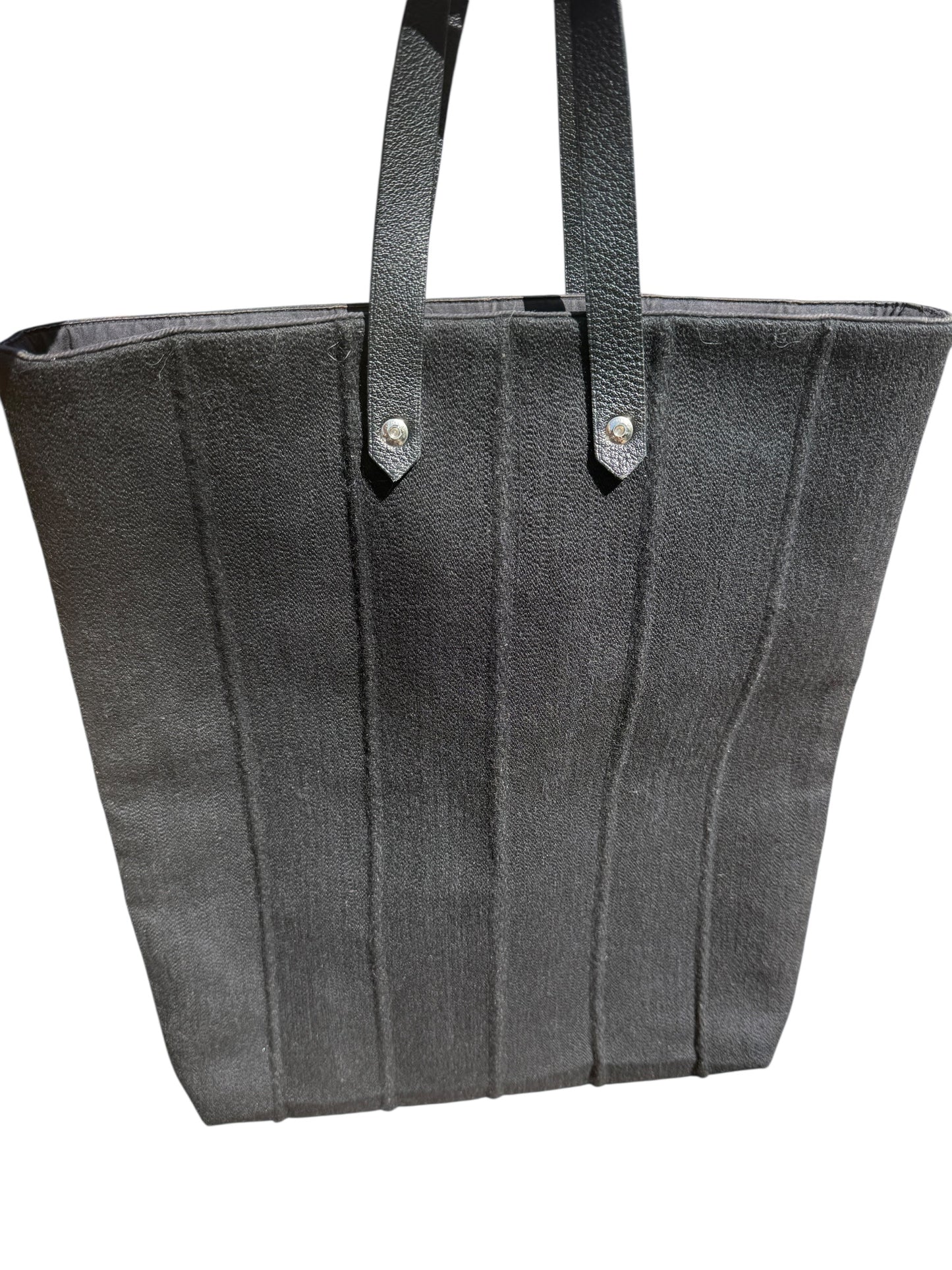 Hermes Black Lambswool Herline Tote