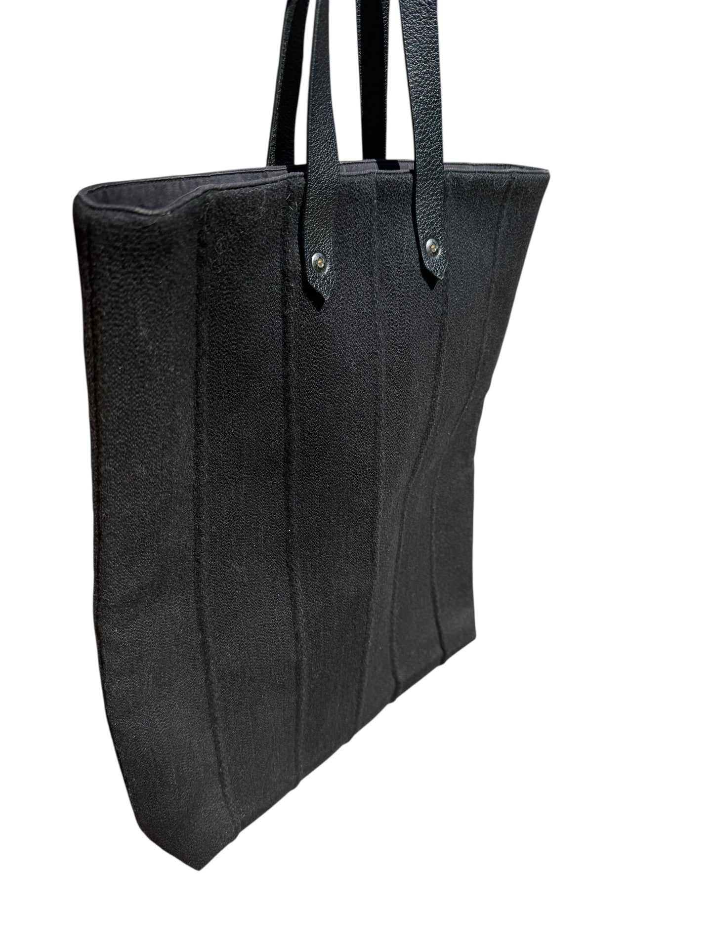 Hermes Black Lambswool Herline Tote