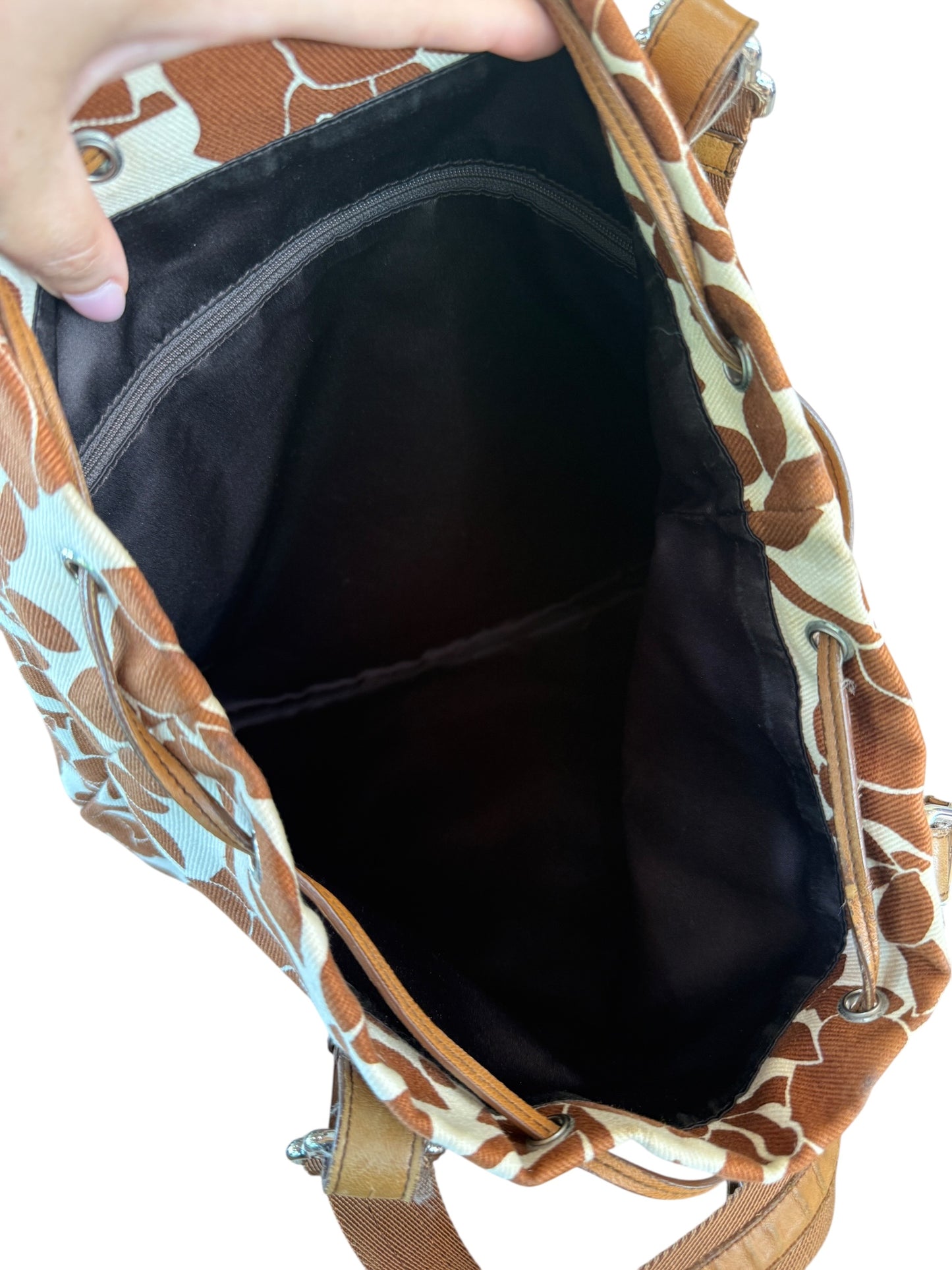 Yves Saint Laurent Floral Canvas Drawstring Shoulder Bag