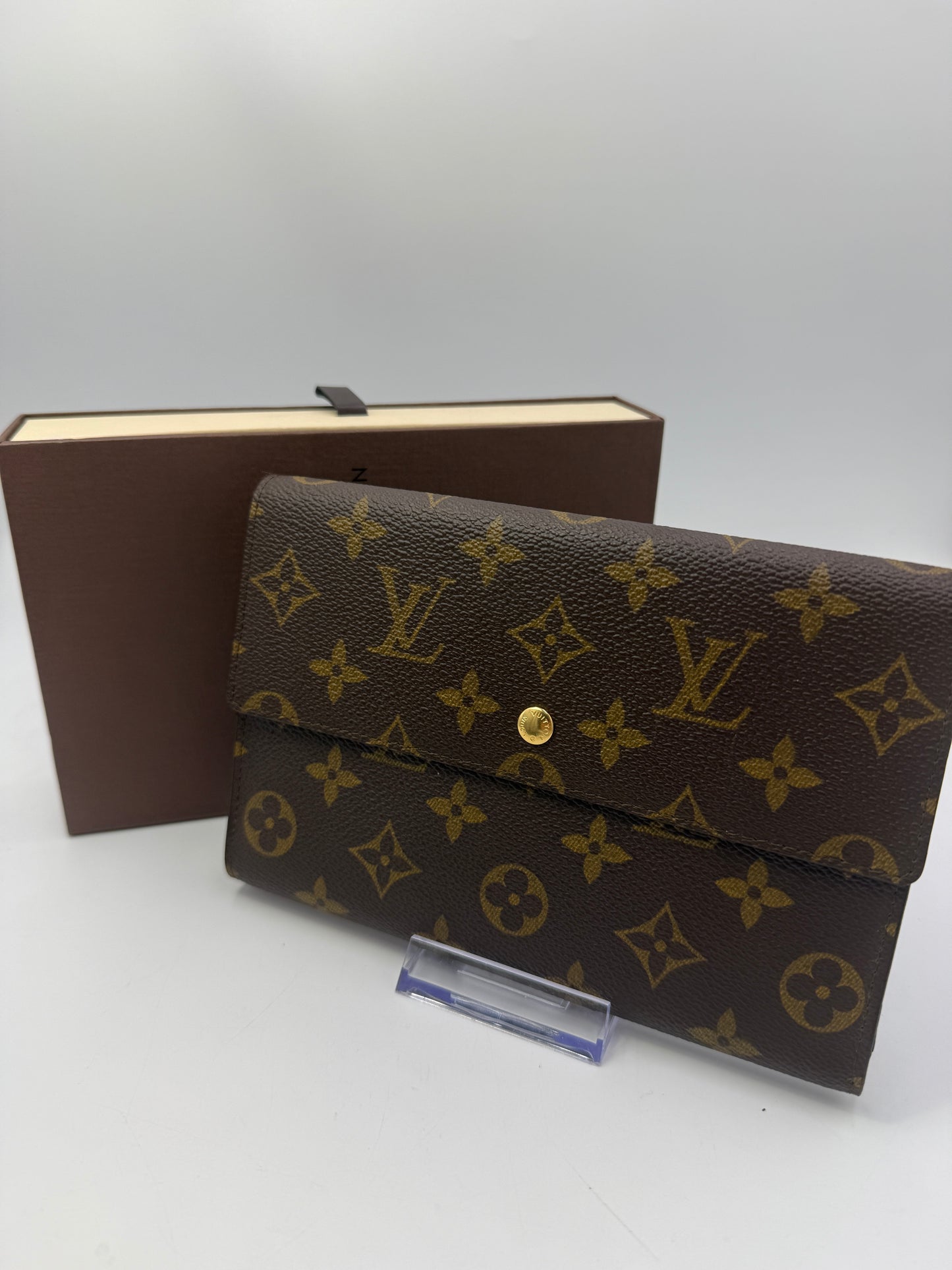Louis Vuitton Monogram Passport Wallet With Box 892AN
