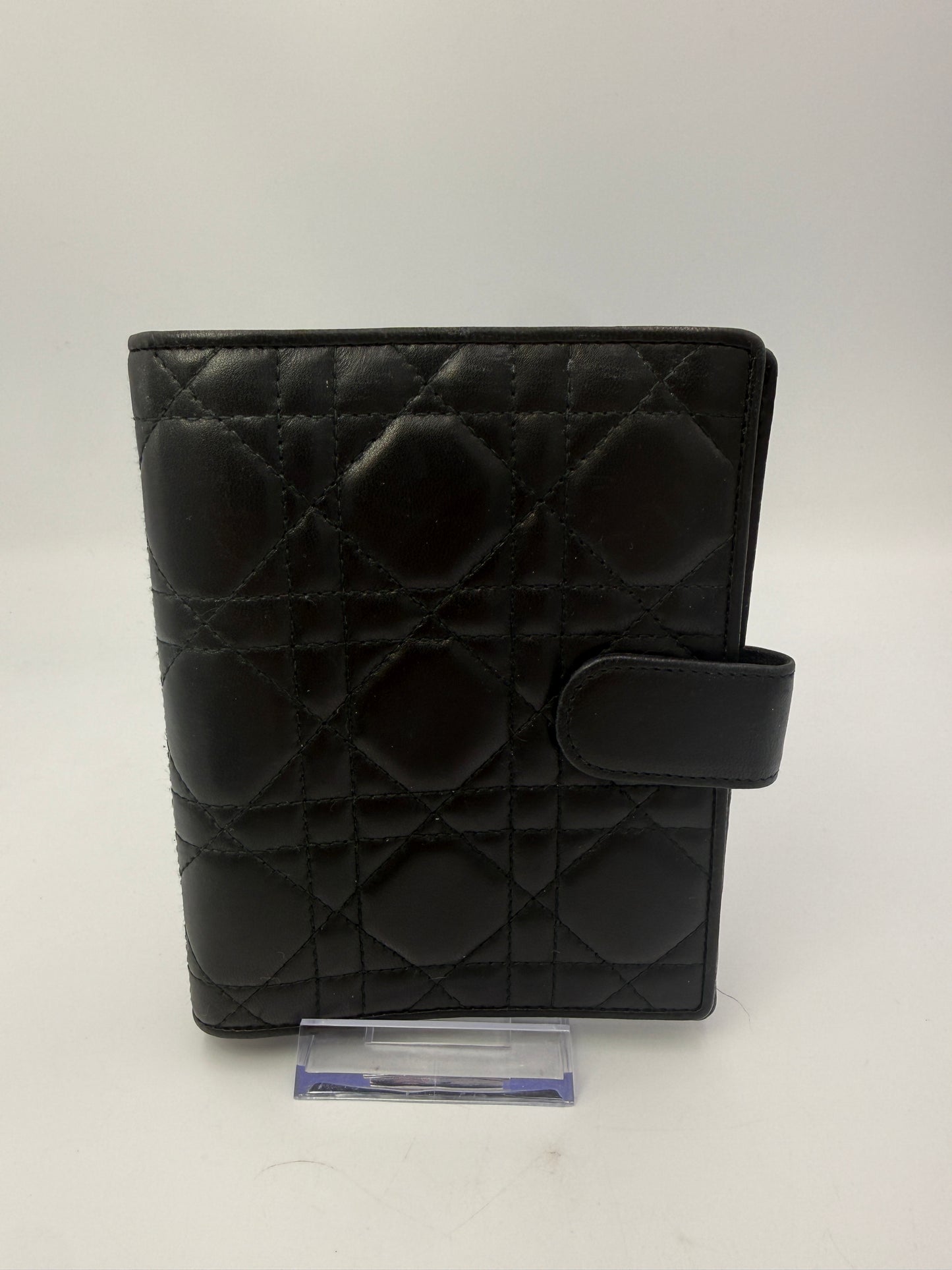 Christian Dior Black Lamb Skin Leather Agenda