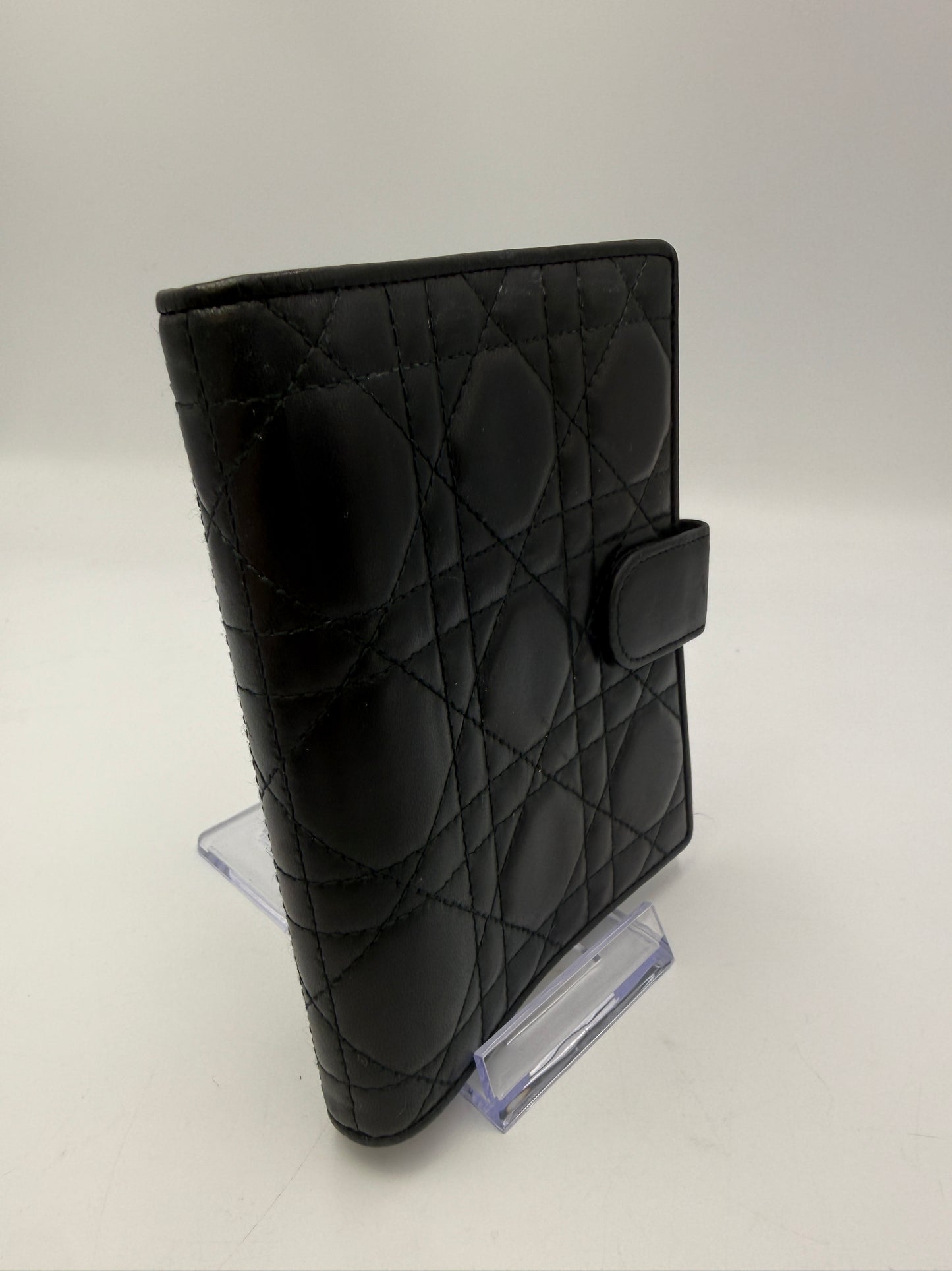 Christian Dior Black Lamb Skin Leather Agenda