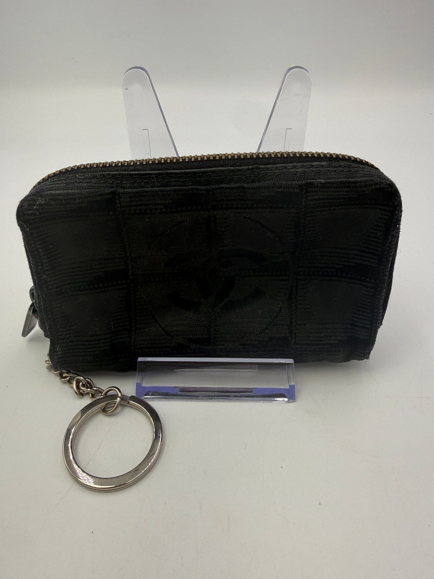 Chanel Black Canvas Timeless CC Key Cles