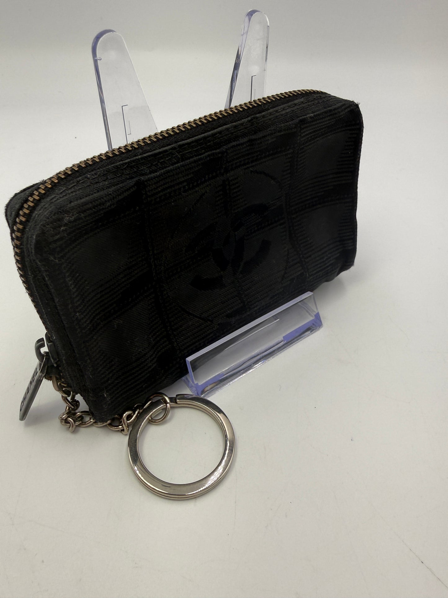 Chanel Black Canvas Timeless CC Key Cles