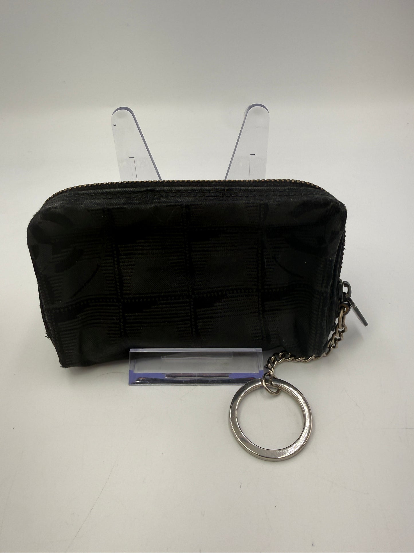 Chanel Black Canvas Timeless CC Key Cles