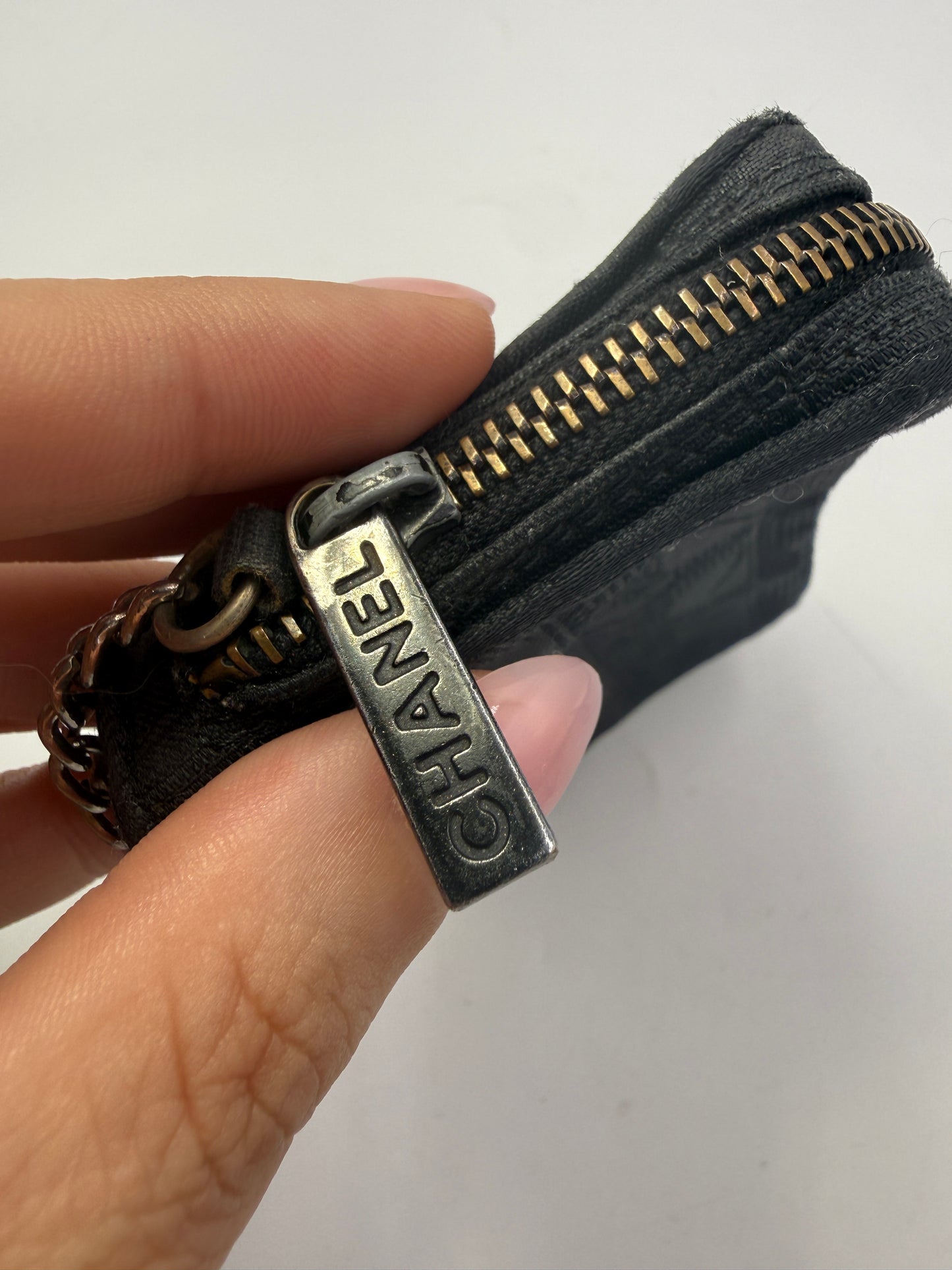 Chanel Black Canvas Timeless CC Key Cles