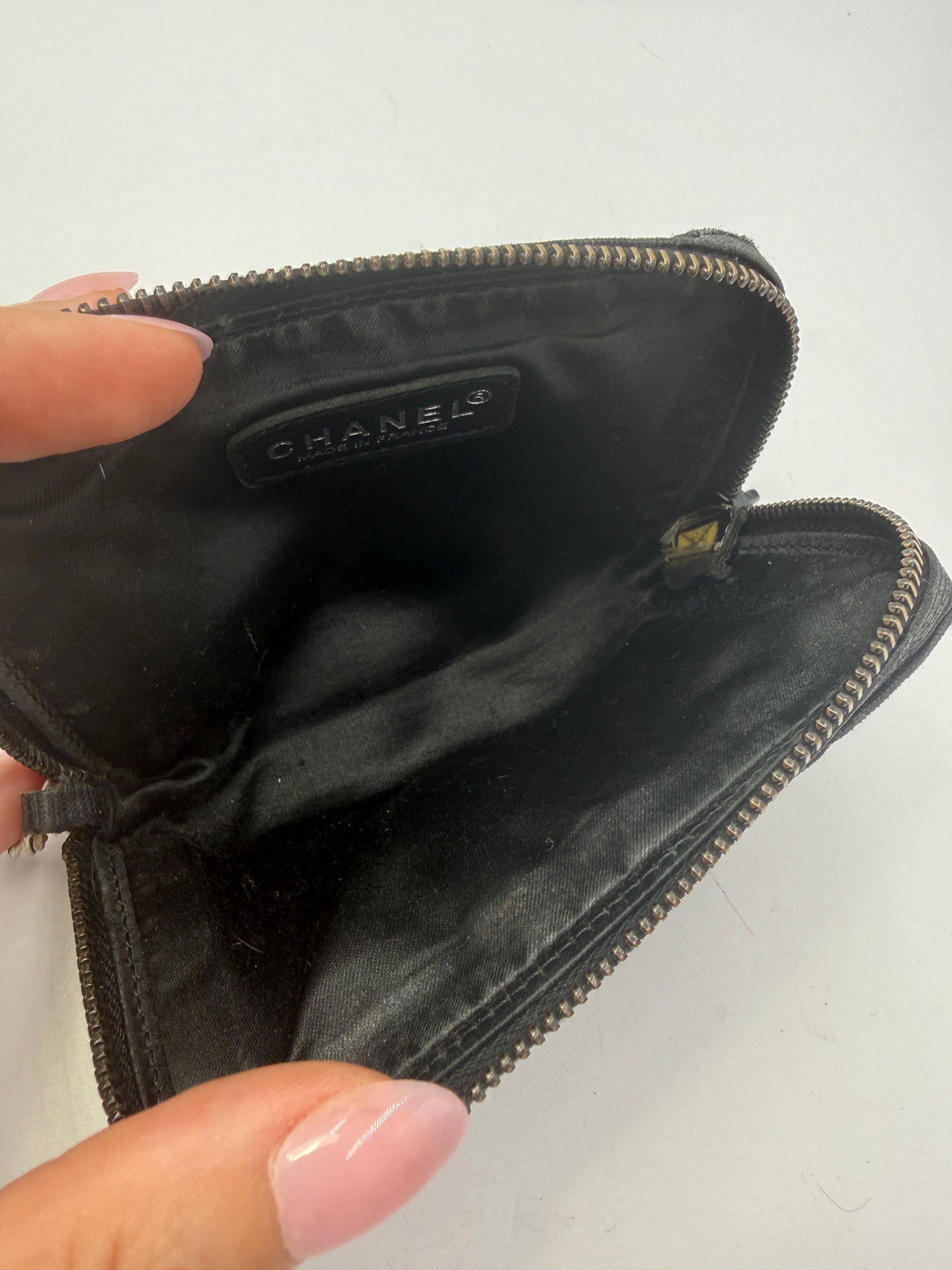 Chanel Black Canvas Timeless CC Key Cles