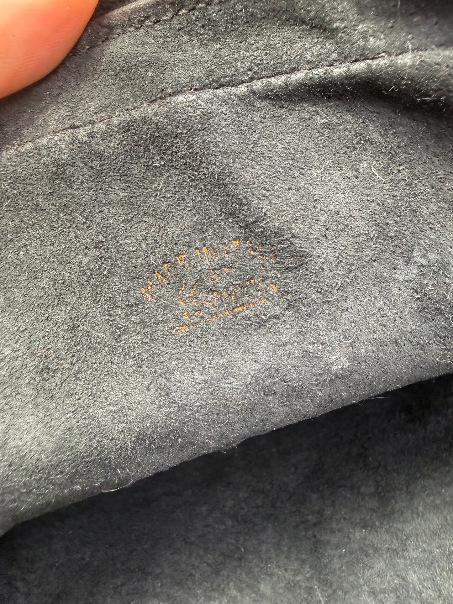 Gucci Vintage Black Leather Sherry Line Shoulder Bag