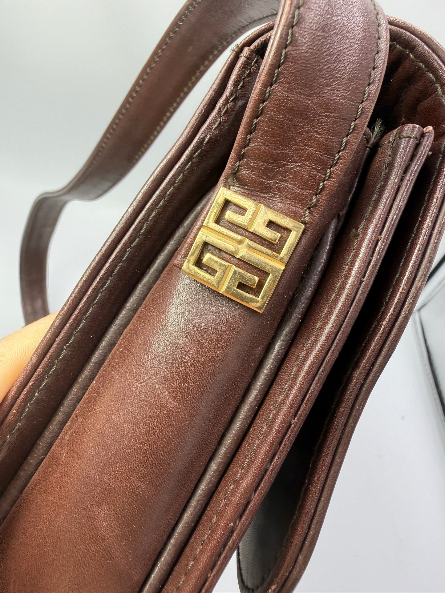 Givenchy Vintage 3G Logo Coated Canvas Shoulder Bag