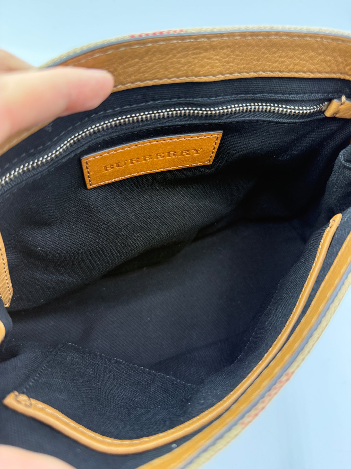 Burberry Novacheck Canvas & Leather Crossbody Bag