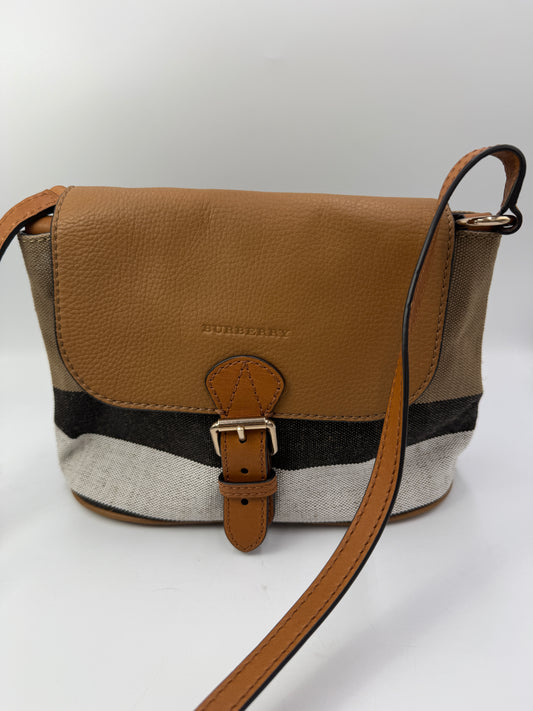 Burberry Novacheck Canvas & Leather Crossbody Bag