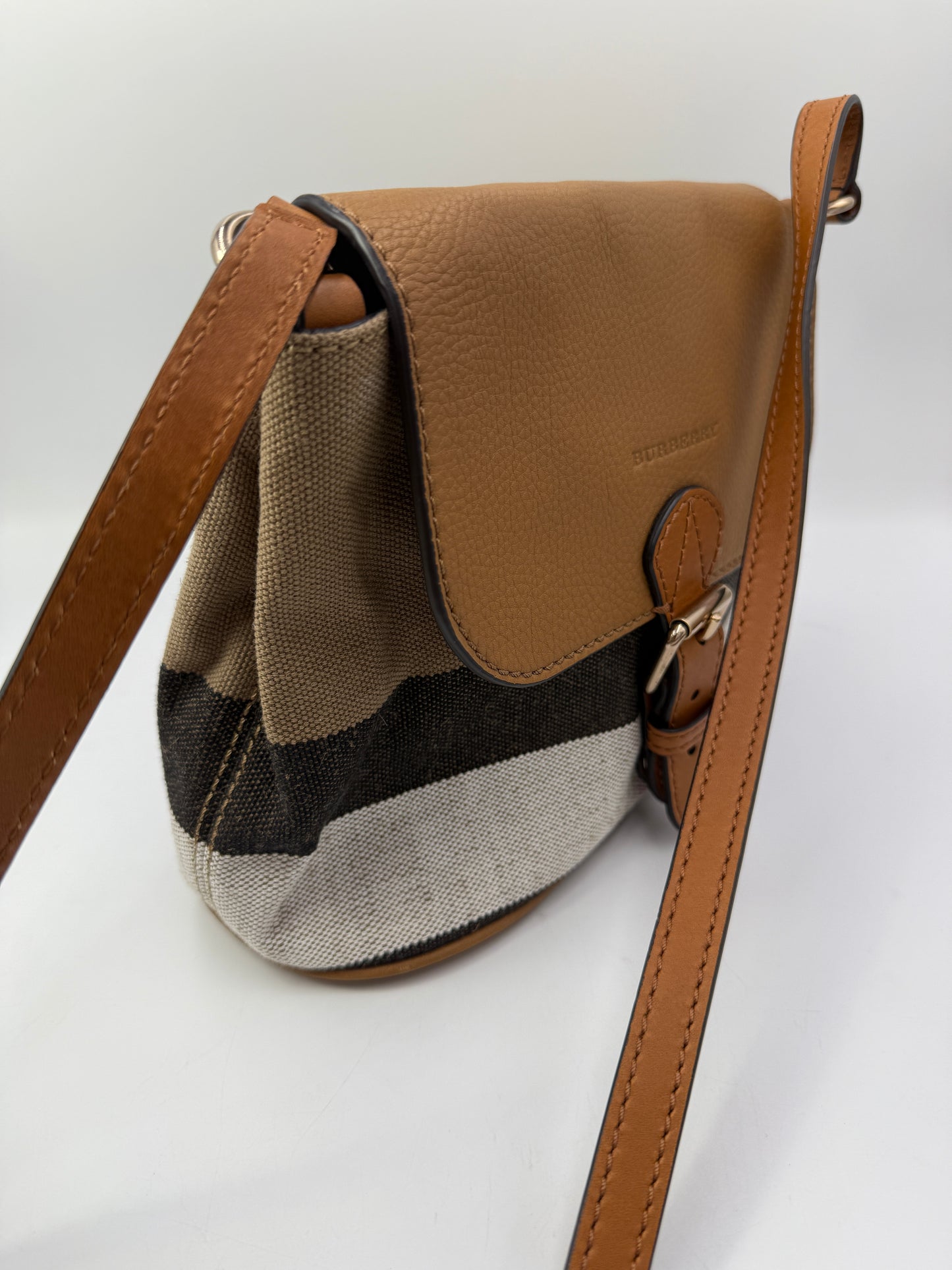 Burberry Novacheck Canvas & Leather Crossbody Bag