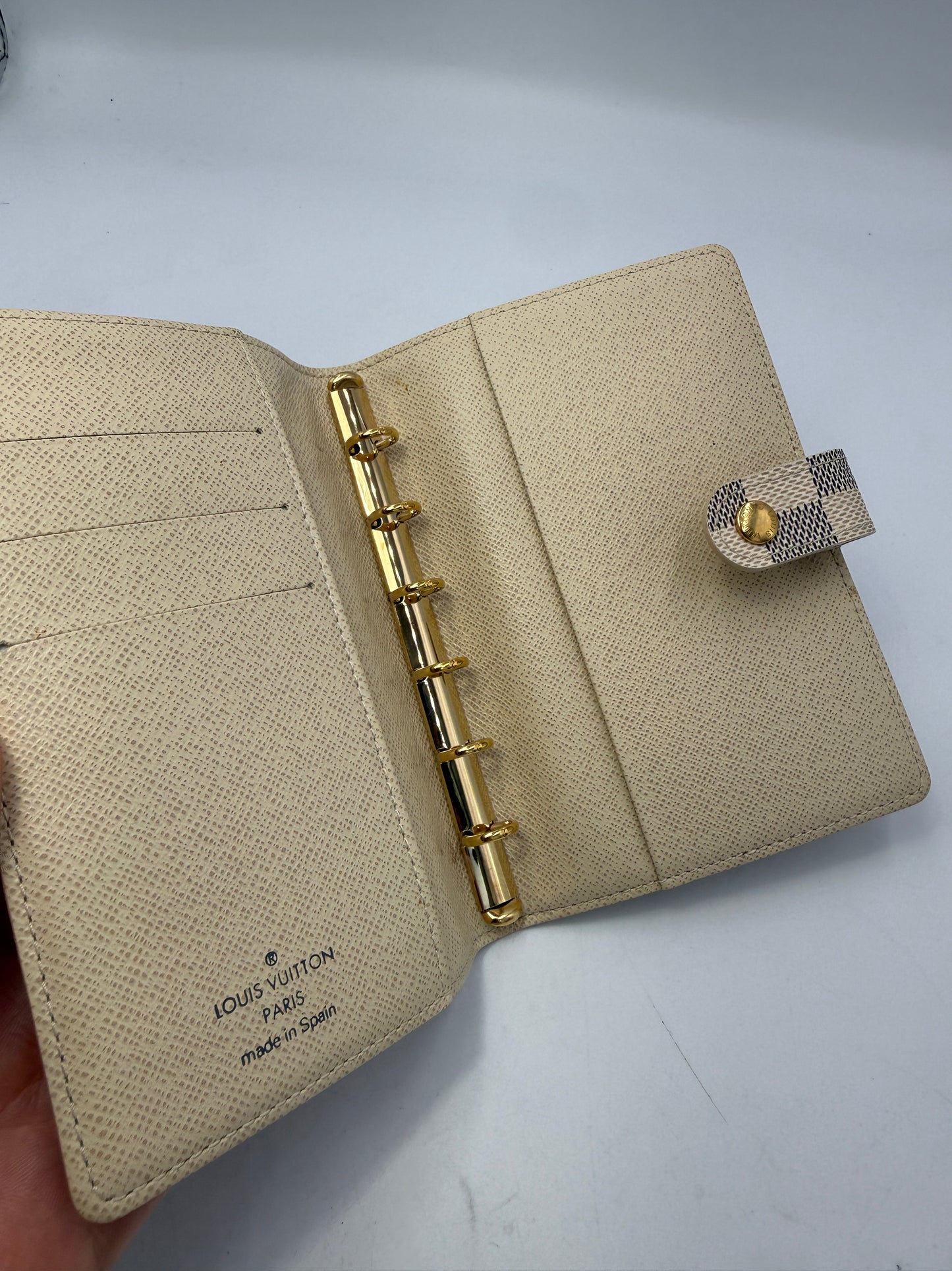 Louis Vuitton Damier Azur Coated Canvas Agenda PM CA1039