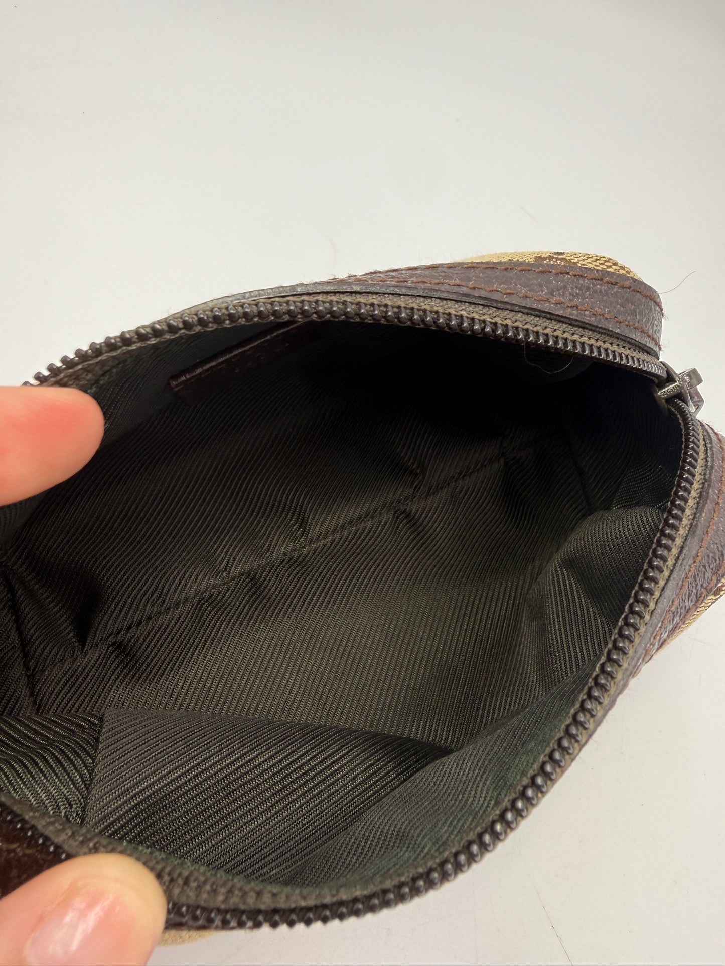 Gucci Canvas Guccissima Small Toiletry Cosmetic Pouch