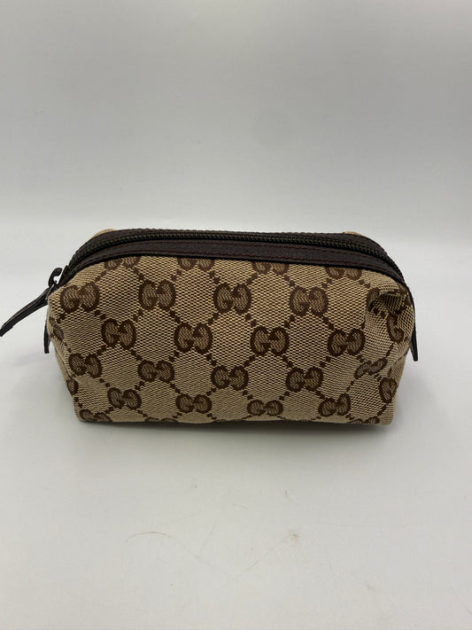 Gucci Canvas Guccissima Small Toiletry Cosmetic Pouch