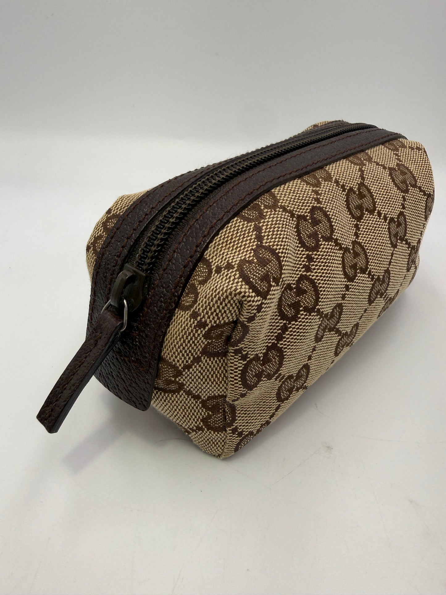 Gucci Canvas Guccissima Small Toiletry Cosmetic Pouch