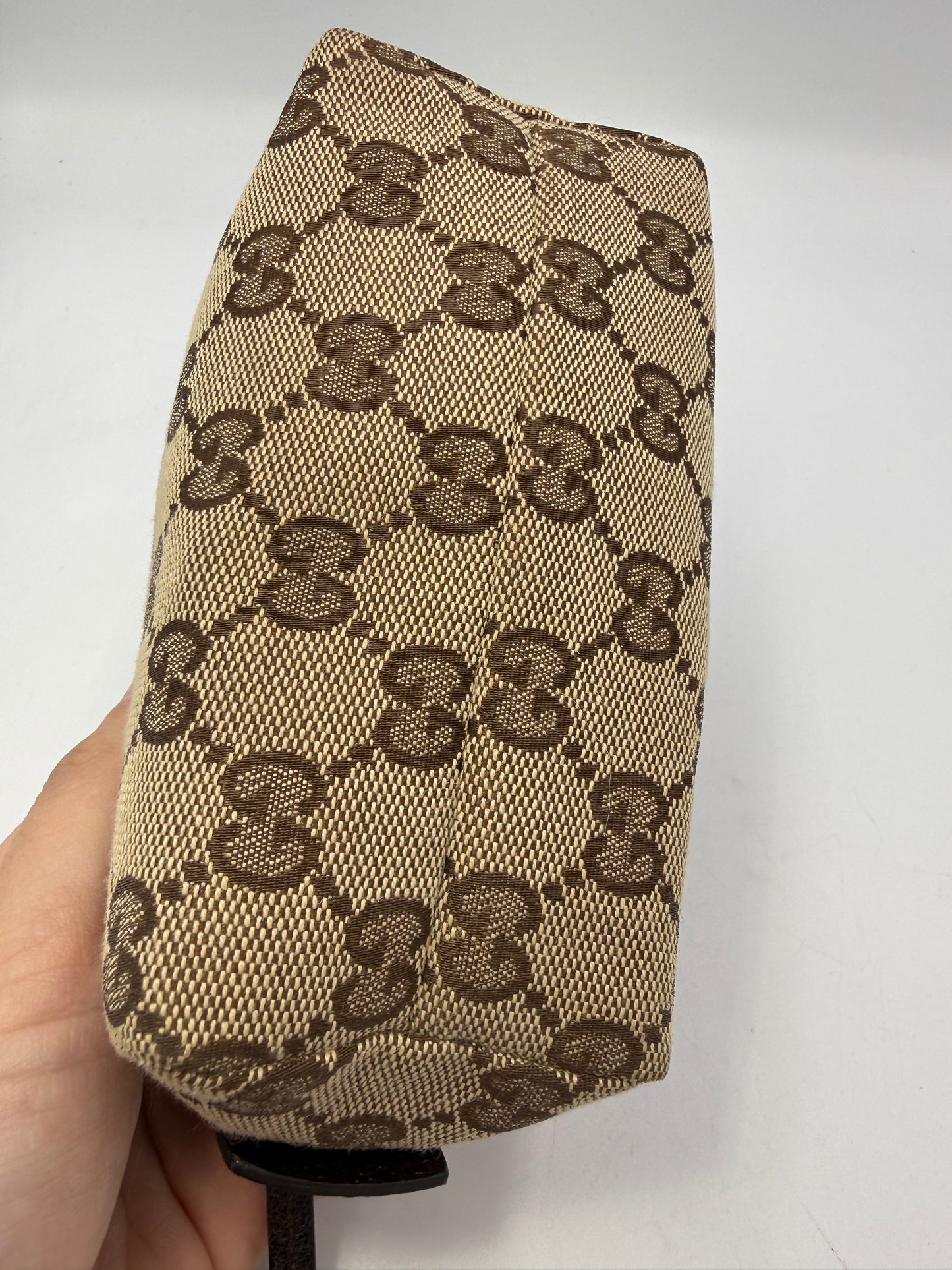 Gucci Canvas Guccissima Small Toiletry Cosmetic Pouch
