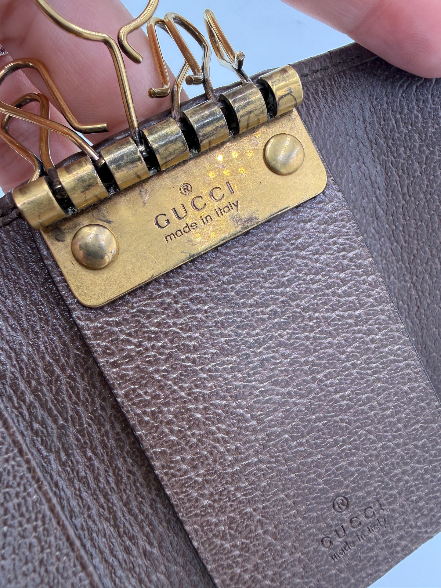 Gucci Guccissima Supreme Canvas 6 Key Case Holder