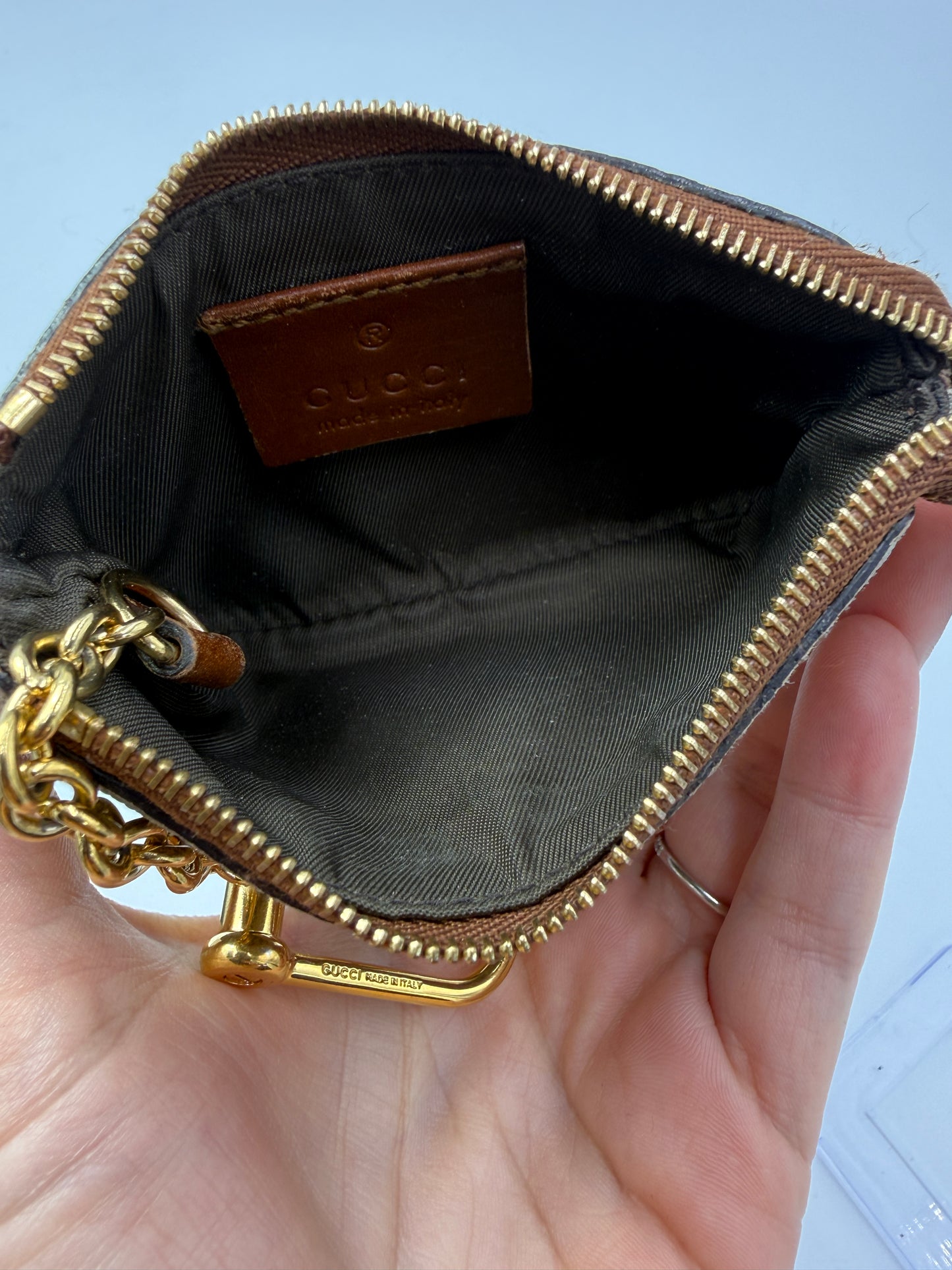Gucci Guccissima Supreme Coated Canvas Key Cles