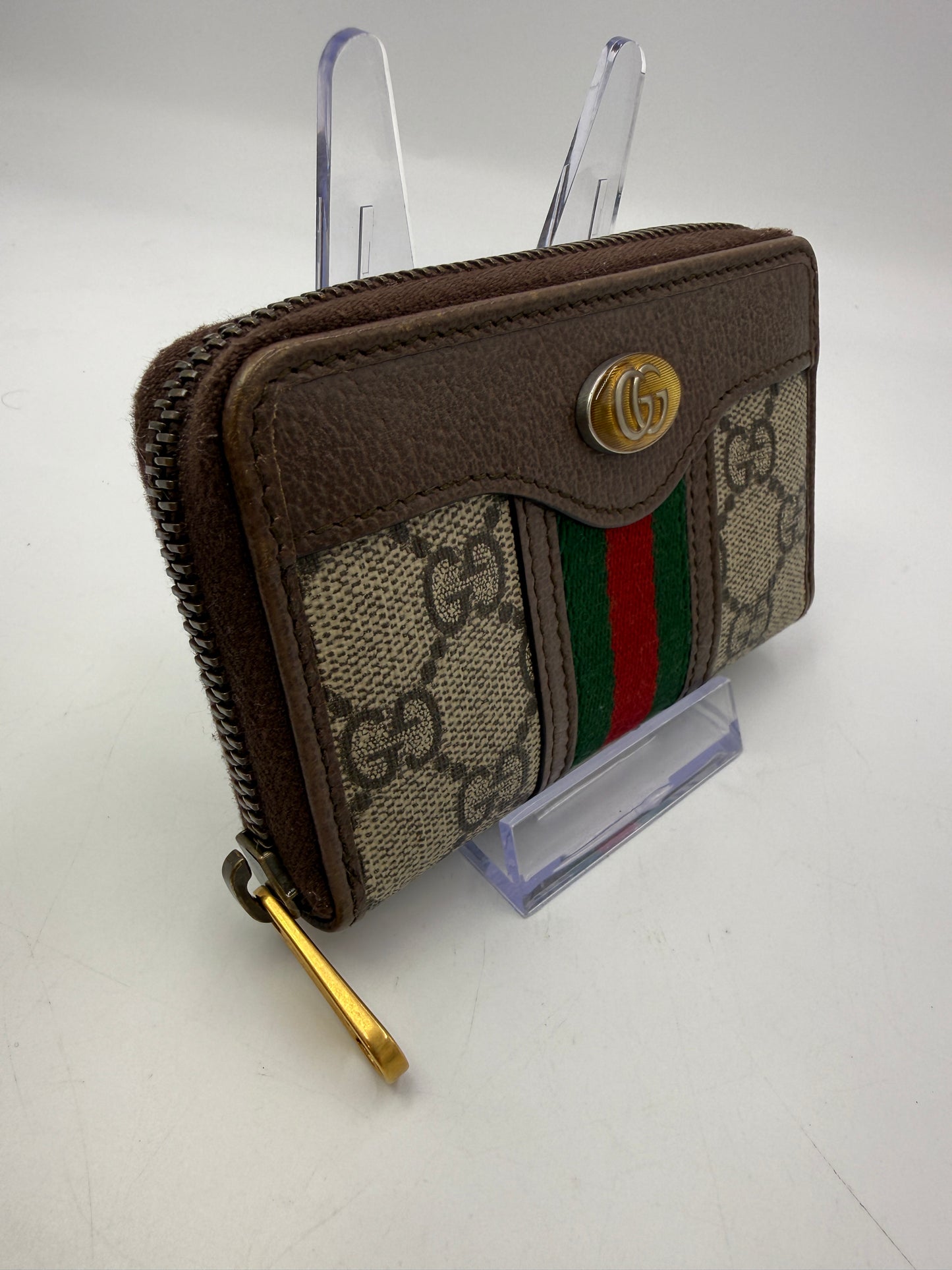 Gucci Guccissima Supreme Canvas Zip Around Card Holder