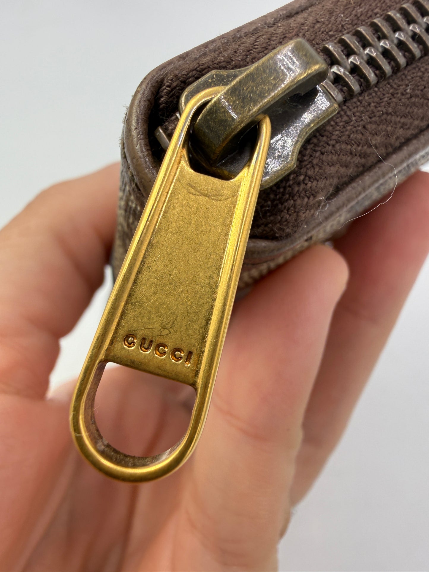 Gucci Guccissima Supreme Canvas Zip Around Card Holder